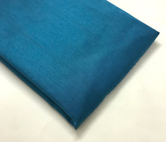 Blue Poly Raw Silk Faux Dupion 100% Polyester Upholstery Fabric Bridal Craft Dress Quilting Material - TSF30