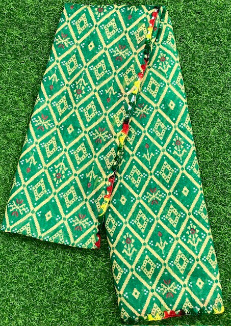 Green Jaipuri print Dupatta ,Indian Cotton Scarf, Drape, Shawl, Veil, Bridesmaids gift, Gift for her, Best gift ideas DP02