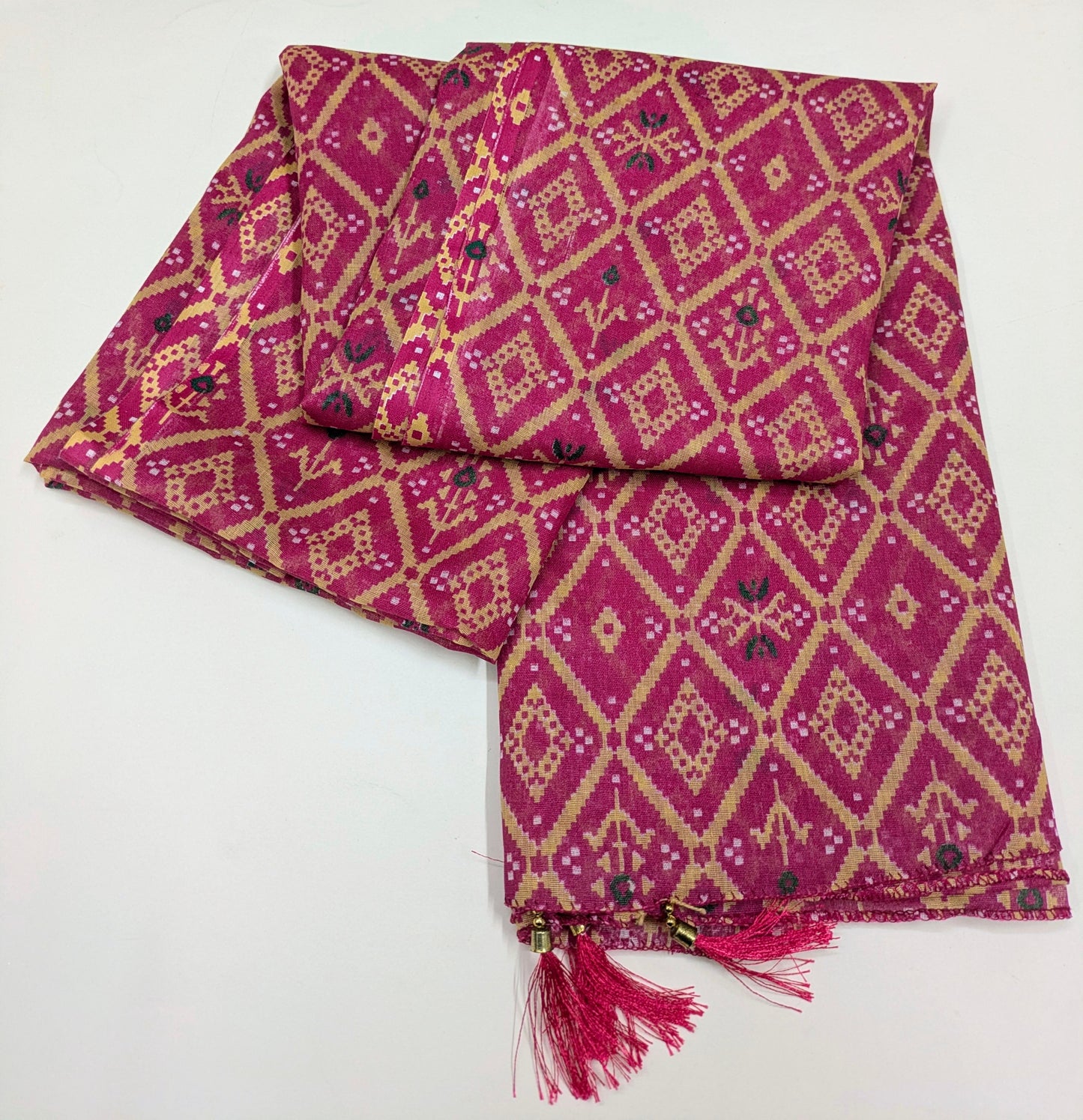 Indian Printed Cotton Scarf Dupatta in Red color, Drape, Shawl, Veil, Bridesmaids gift, Gift for her - DP1020