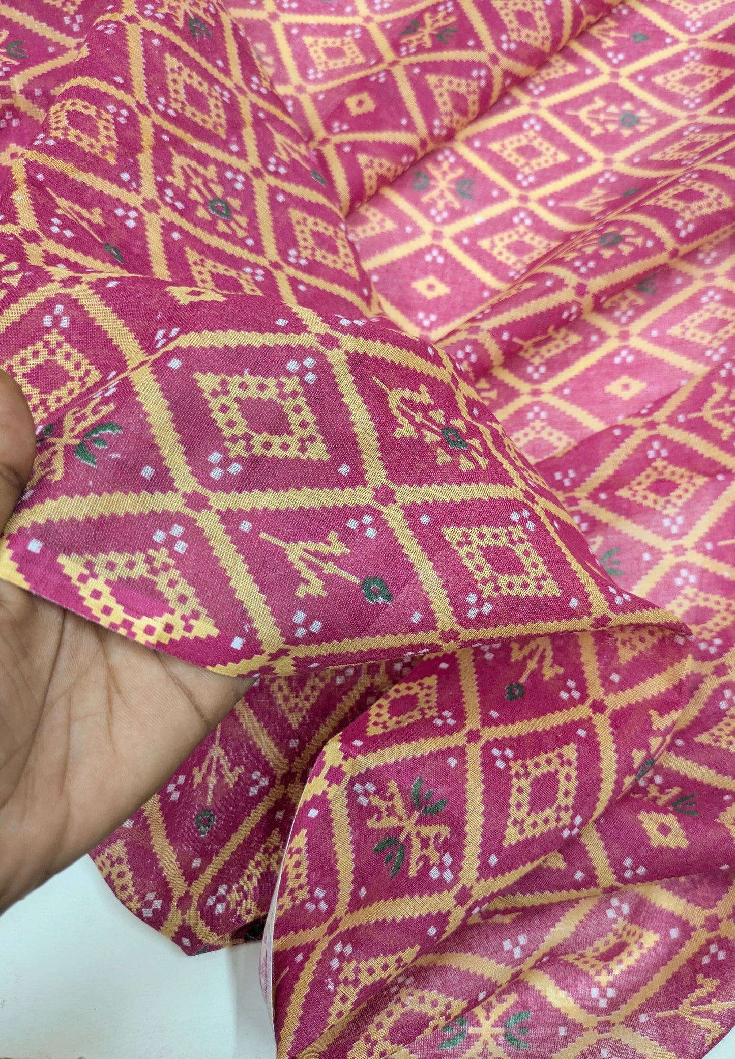 Indian Printed Cotton Scarf Dupatta in Red color, Drape, Shawl, Veil, Bridesmaids gift, Gift for her - DP1020