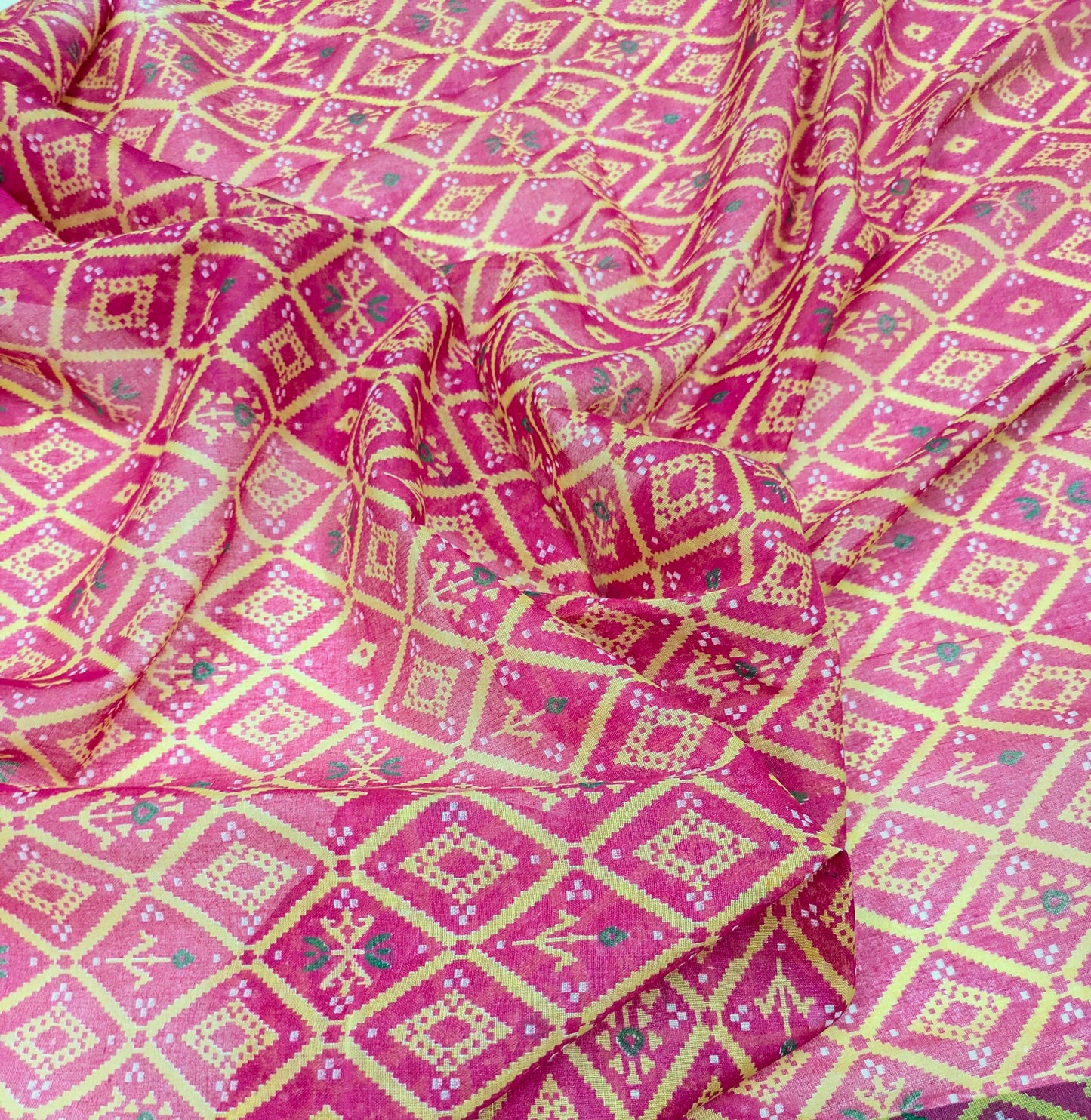 Indian Printed Cotton Scarf Dupatta in Red color, Drape, Shawl, Veil, Bridesmaids gift, Gift for her - DP1020