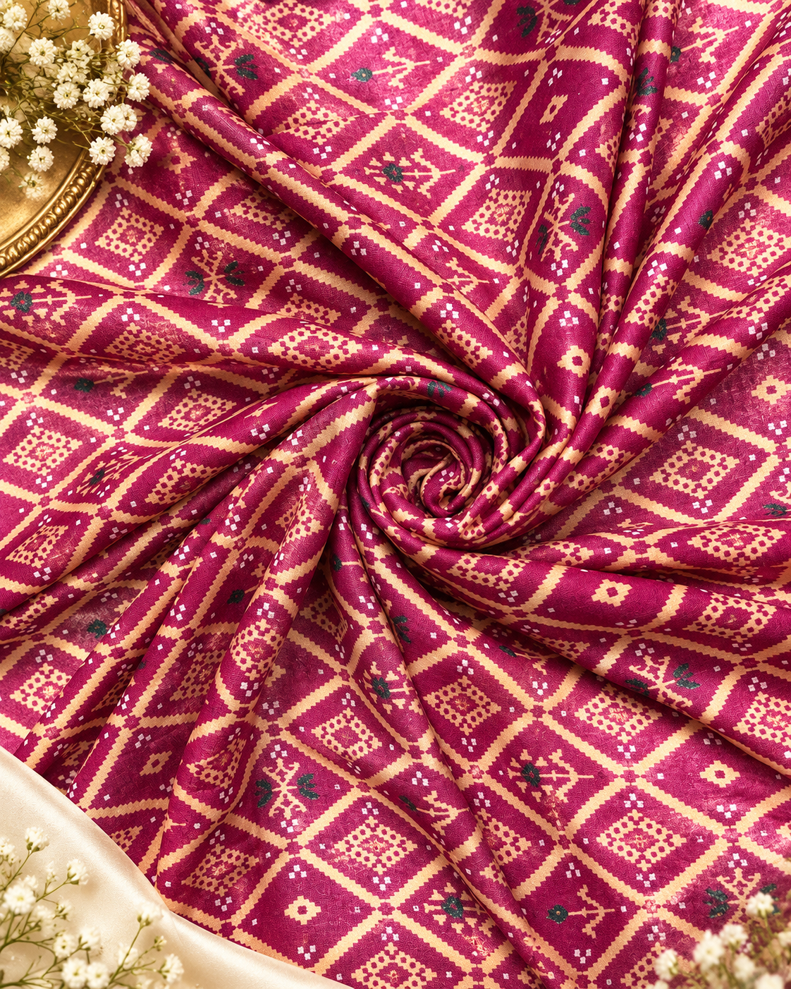 Pink print Dupatta ,Indian Cotton Scarf, Drape, Shawl, Veil, Bridesmaids gift, Gift for her, Best gift ideas DP33