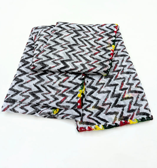 Black and white print Dupatta ,Indian Cotton Scarf, Drape, Shawl, Veil, Bridesmaids gift, Gift for her, Best gift ideas DP970