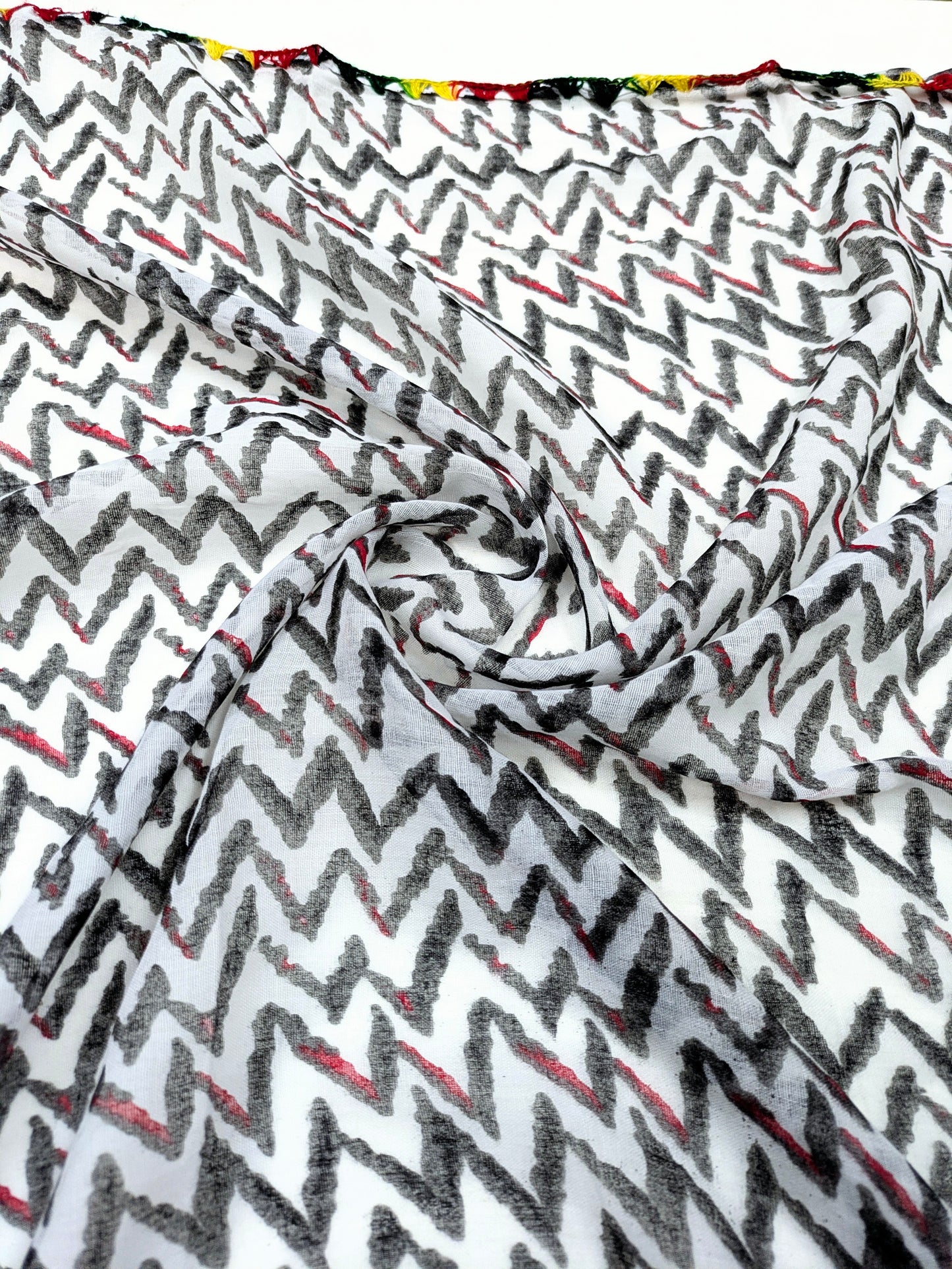 Black and white print Dupatta ,Indian Cotton Scarf, Drape, Shawl, Veil, Bridesmaids gift, Gift for her, Best gift ideas DP970