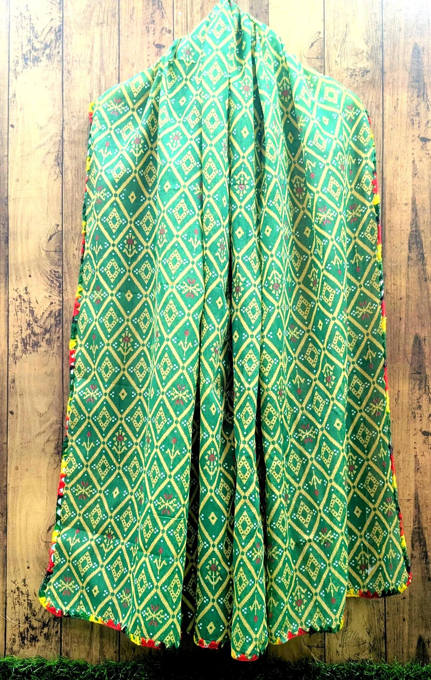 Green Jaipuri print Dupatta ,Indian Cotton Scarf, Drape, Shawl, Veil, Bridesmaids gift, Gift for her, Best gift ideas DP02