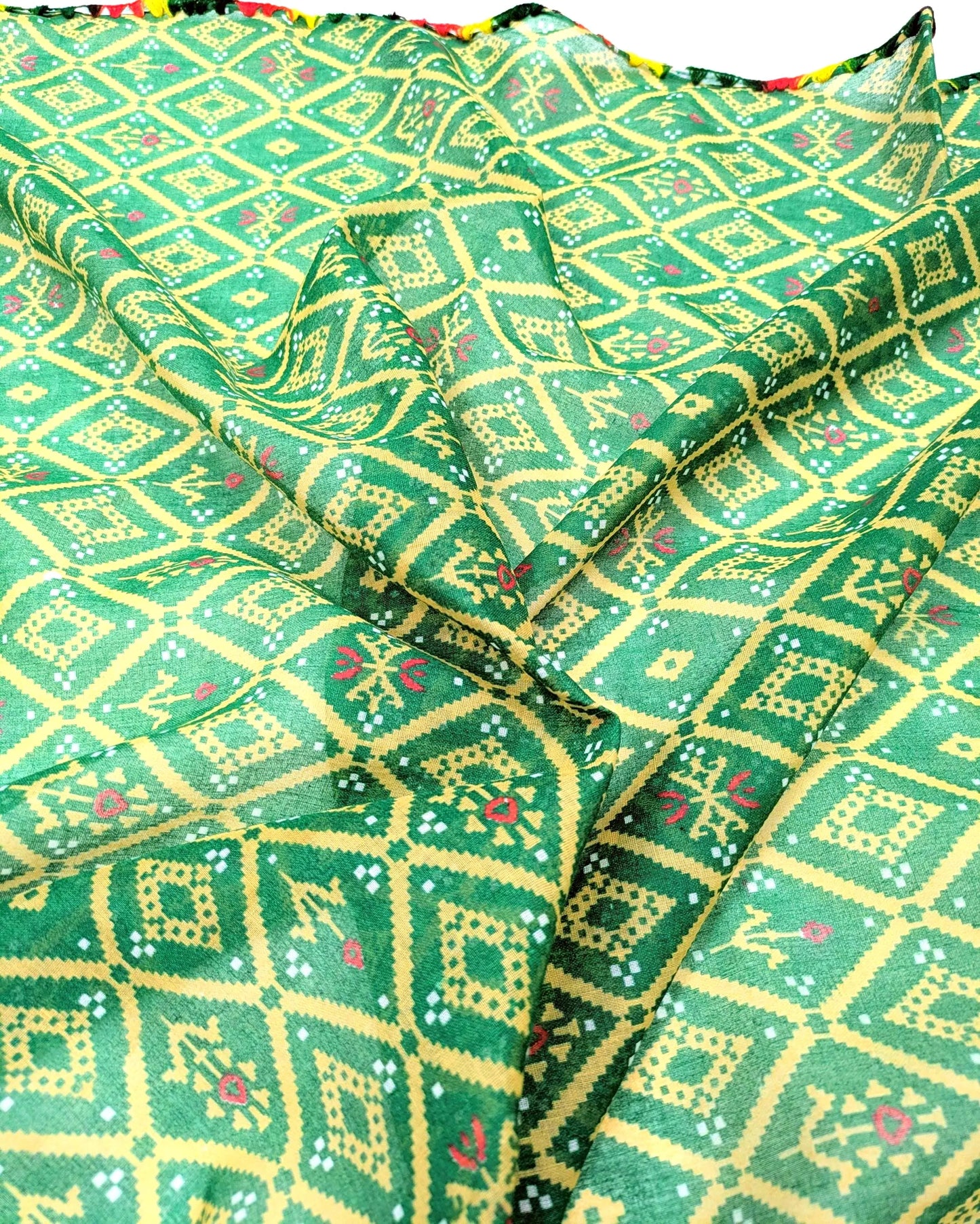 Green Jaipuri print Dupatta ,Indian Cotton Scarf, Drape, Shawl, Veil, Bridesmaids gift, Gift for her, Best gift ideas DP02