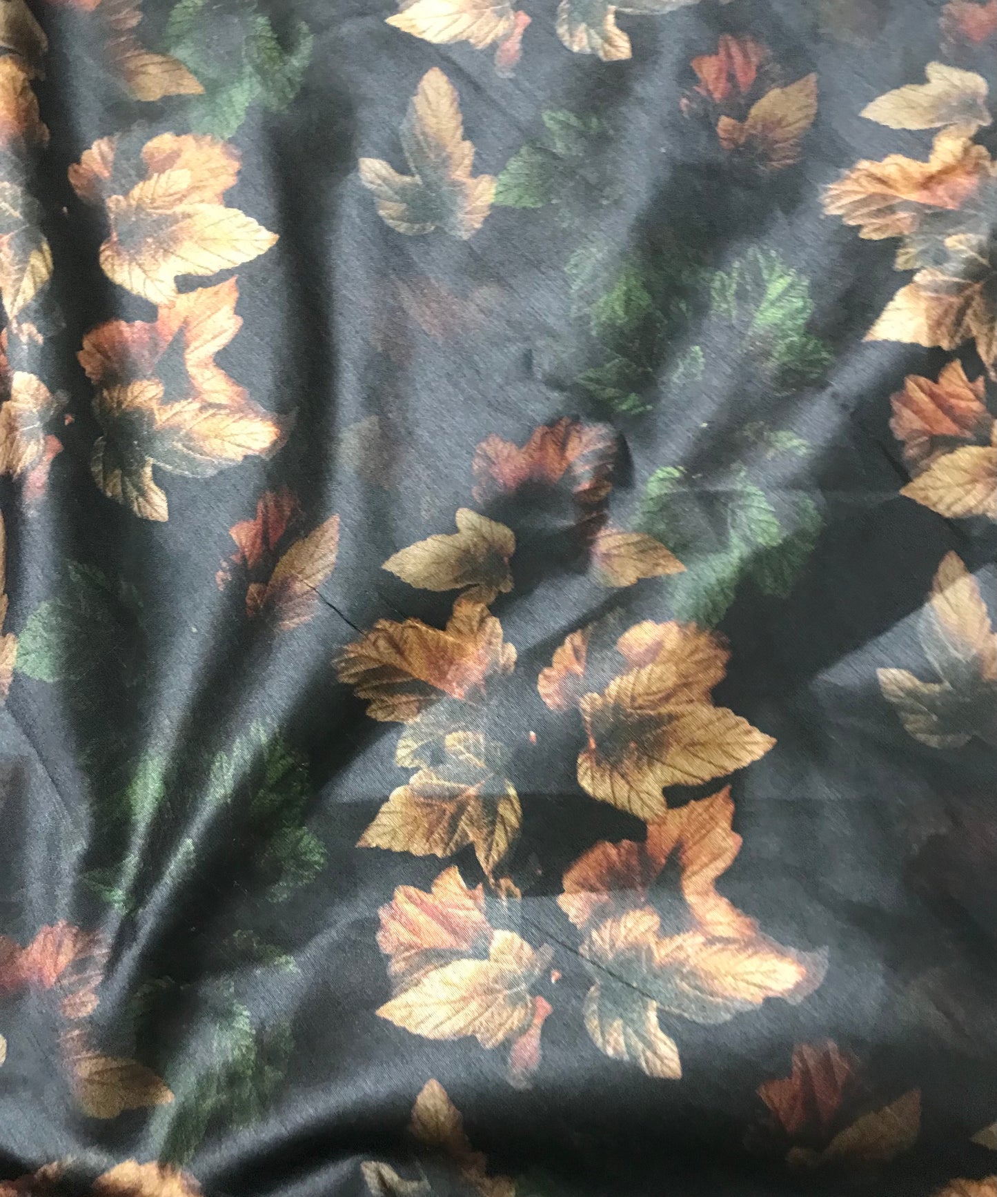 Black Viscose Tussar Silk fabric, Dress Apparel Fabric, Indian Wedding Fabric, Multiple lengths will come in the continuous piece - NF812