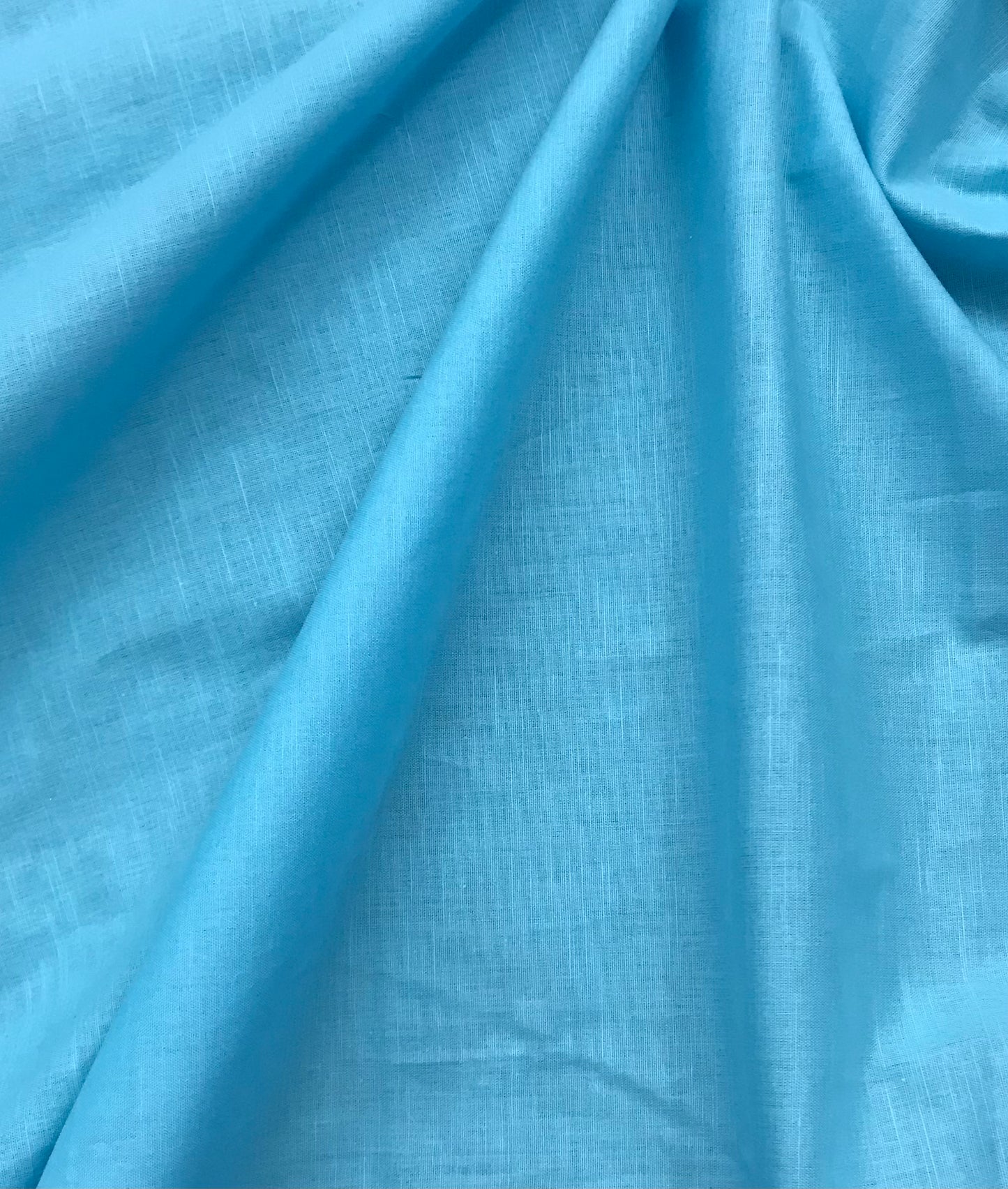 Pure Cotton fabric in Aqua Color, Multiple lengths will come in the continuous piece - COTF20