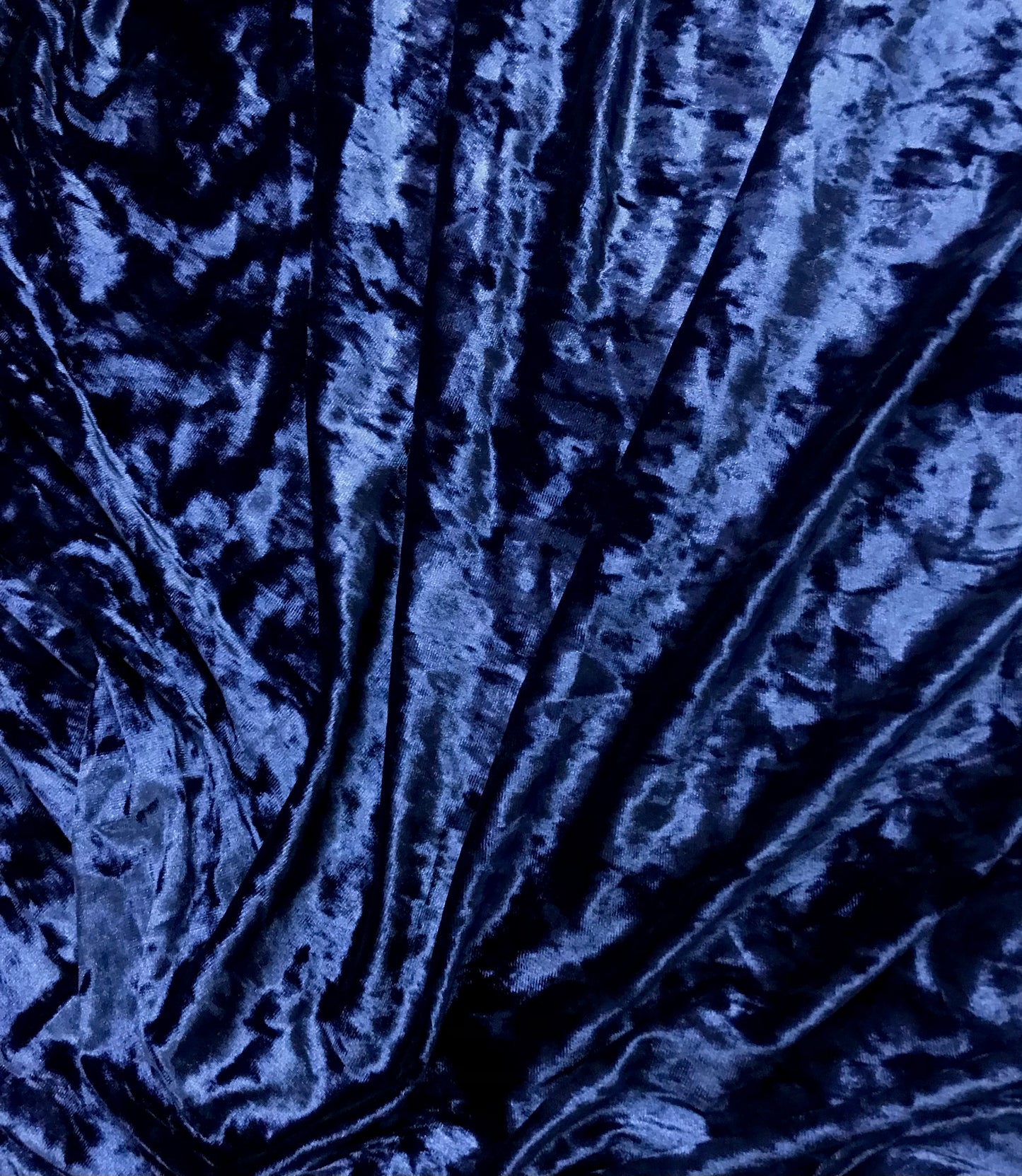 Velvet Stretch Fabric in Blue Color, Multiple lengths will come in the continuous piece - VLTF01