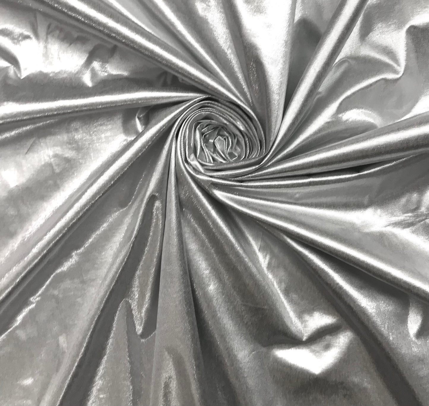 Silver Taffeta Fabric, Dress, Costume Apparel Fabric, Poly Silk Fabric , Multiple lengths will come in the continuous piece -TSF1068