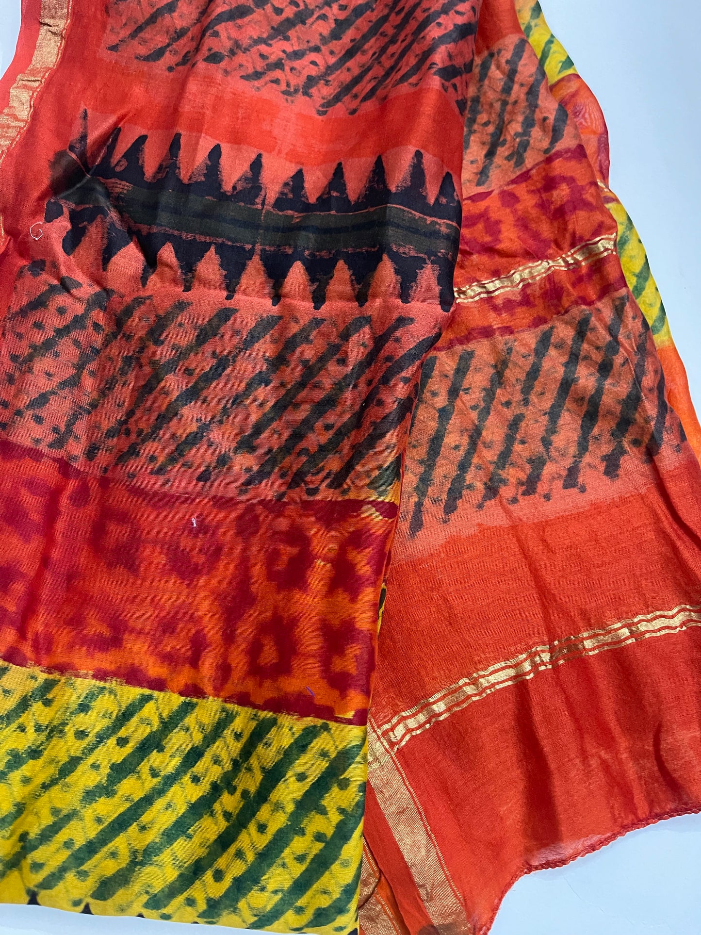 Handloom Scarf/dupatta,Cotton Silk Dupatta, block print Stole, Handmade Dupatta/Shawl, Indian Rajasthani Print DP77