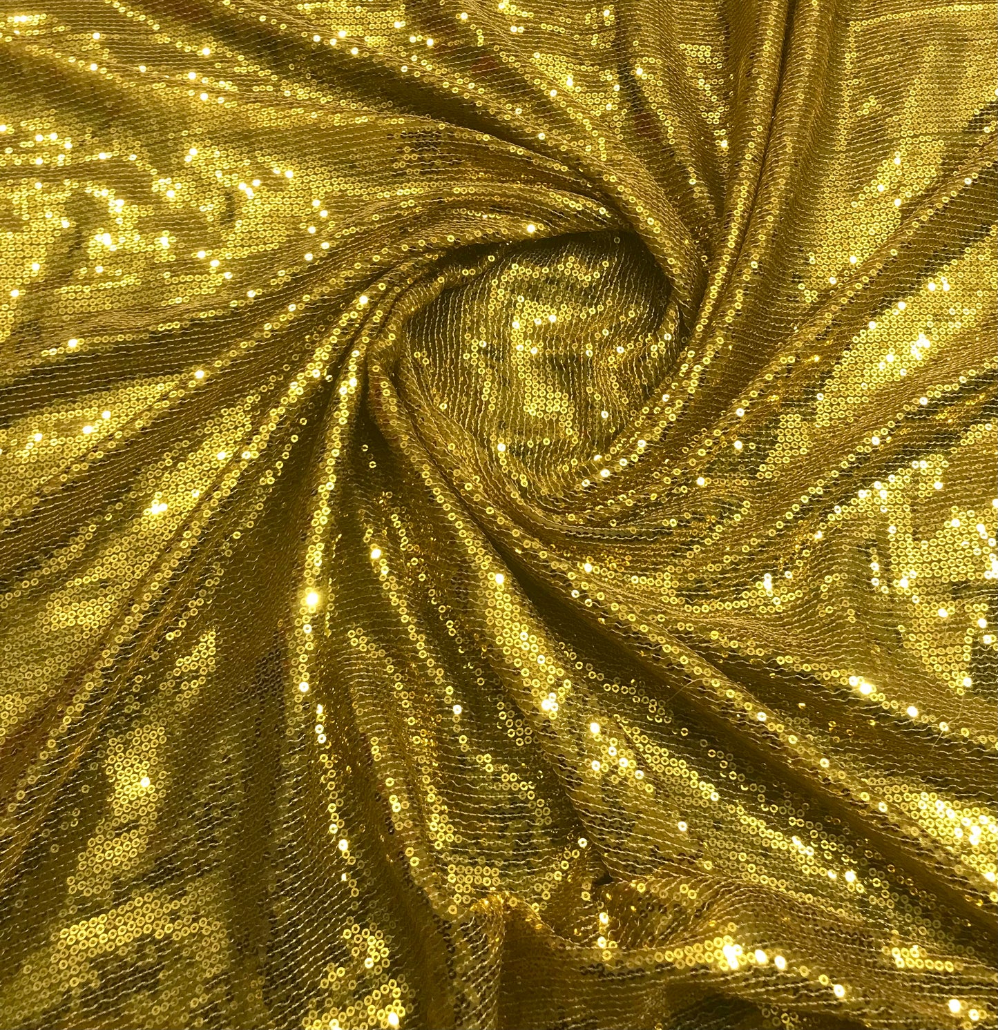 Gold Sequin Georgette Fabric,  Sequin Embroidery Fabric, Multiple yardage will come in the Continuous length SQAF832