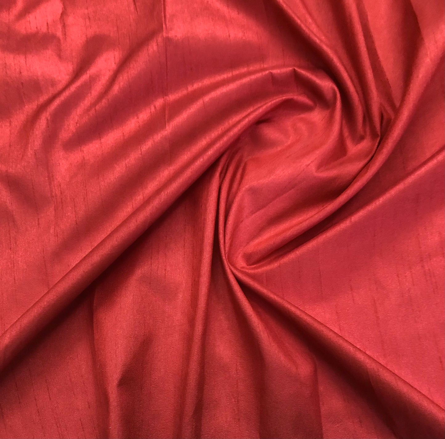 Red Poly Raw Silk Faux Dupion 100% Polyester Upholstery Fabric Bridal Craft Dress Quilting Material - TSF38