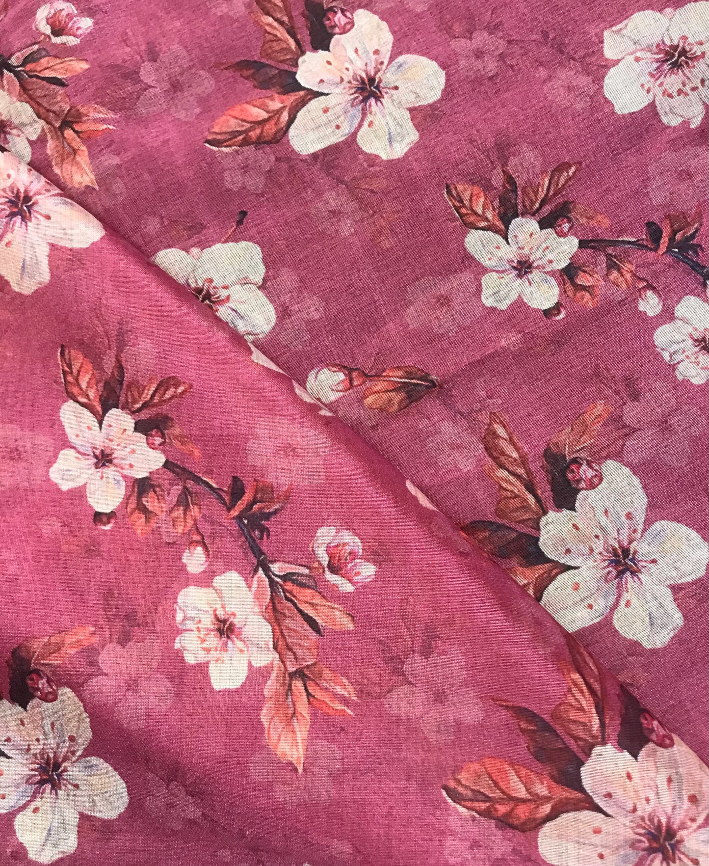 Pink Viscose Tussar Silk fabric, Dress Apparel Fabric, Indian Wedding Fabric, Multiple lengths will come in the continuous piece - NF804