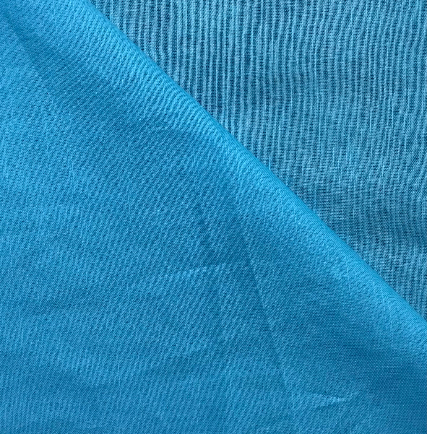 Pure Cotton fabric in Aqua Color, Multiple lengths will come in the continuous piece - COTF20