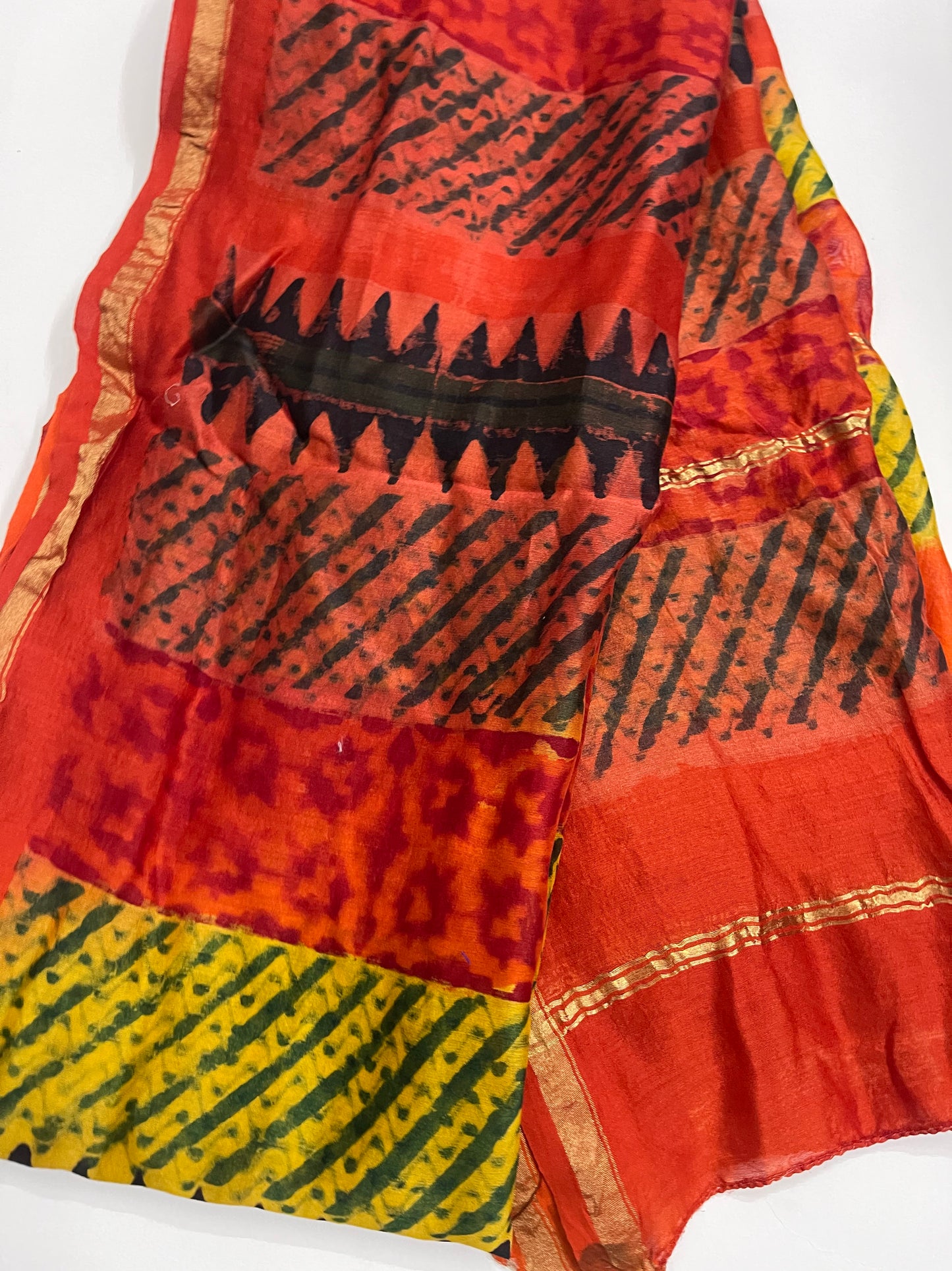 Handloom Scarf/dupatta,Cotton Silk Dupatta, block print Stole, Handmade Dupatta/Shawl, Indian Rajasthani Print DP77