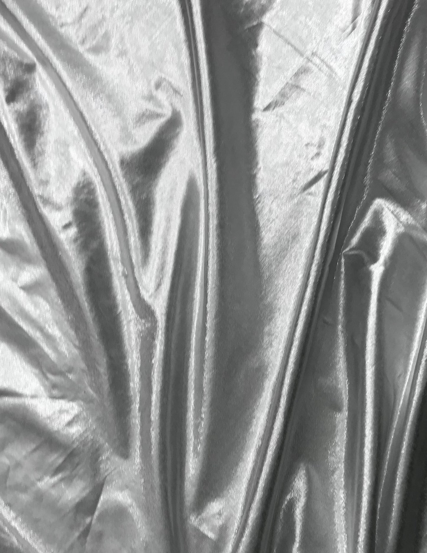 Silver Taffeta Fabric, Dress, Costume Apparel Fabric, Poly Silk Fabric , Multiple lengths will come in the continuous piece -TSF1068