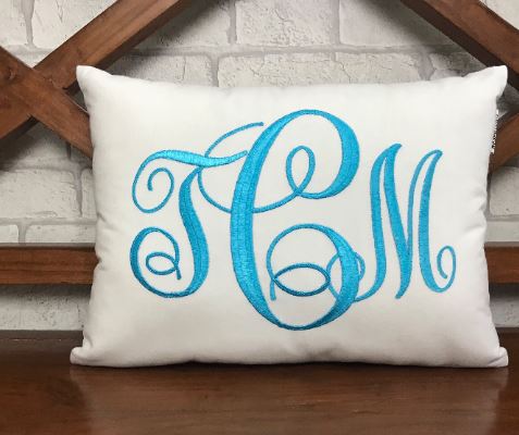 Monogram Pillow, Embroidered Pillow, Personalized gifts, Home Decor, Dorm Decor, Couple Gifts, Christmas Gifts, Wedding Gift Ideas.