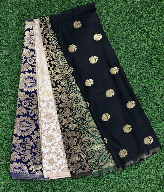 5 pcs Bundle Brocade Fabrics, assorted brocade fabric bundle, Banarasi fabric - NF025