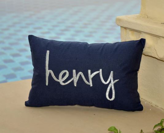 EMBROIDERED PILLOW With Names, Monogram Pillow, Personalised Name Gifts,Wedding Gifts,Nursery Decor, Dorm Decor,Christmas Gifts,