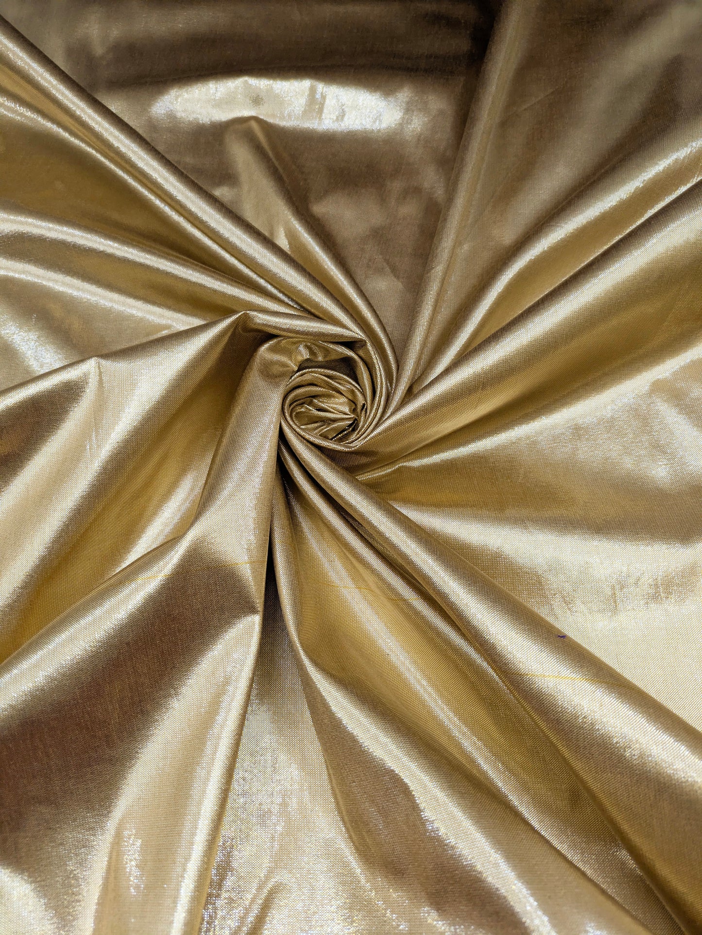 Gold Taffeta Fabric, Dress, Apparel Fabric, Poly Silk fabric ,Multiple yardage will come in one piece TSF02