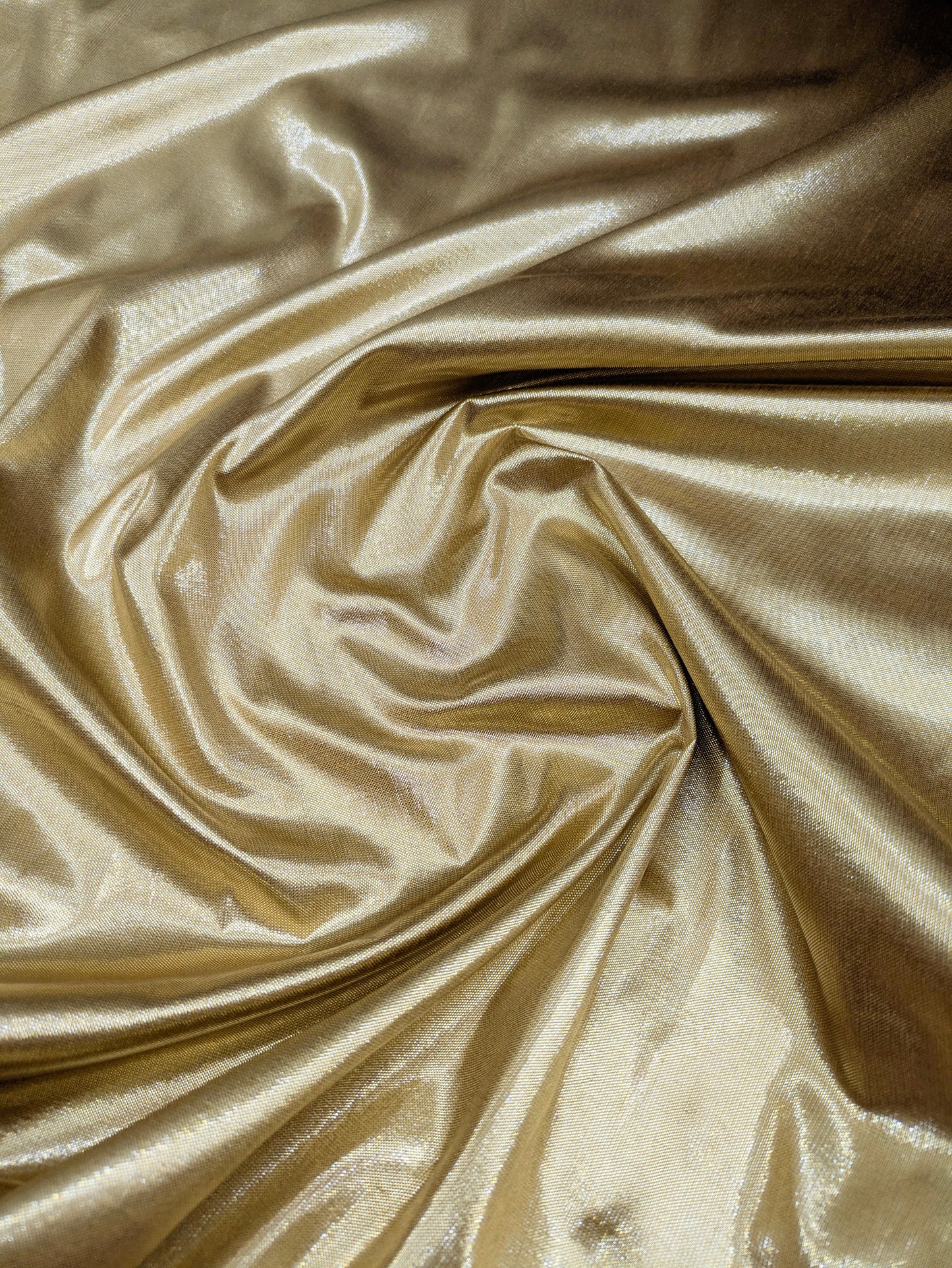 Gold Taffeta Fabric, Dress, Apparel Fabric, Poly Silk fabric ,Multiple yardage will come in one piece TSF02