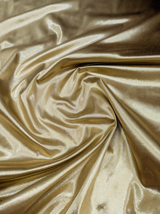 Gold Taffeta Fabric, Dress, Apparel Fabric, Poly Silk fabric ,Multiple yardage will come in one piece TSF02