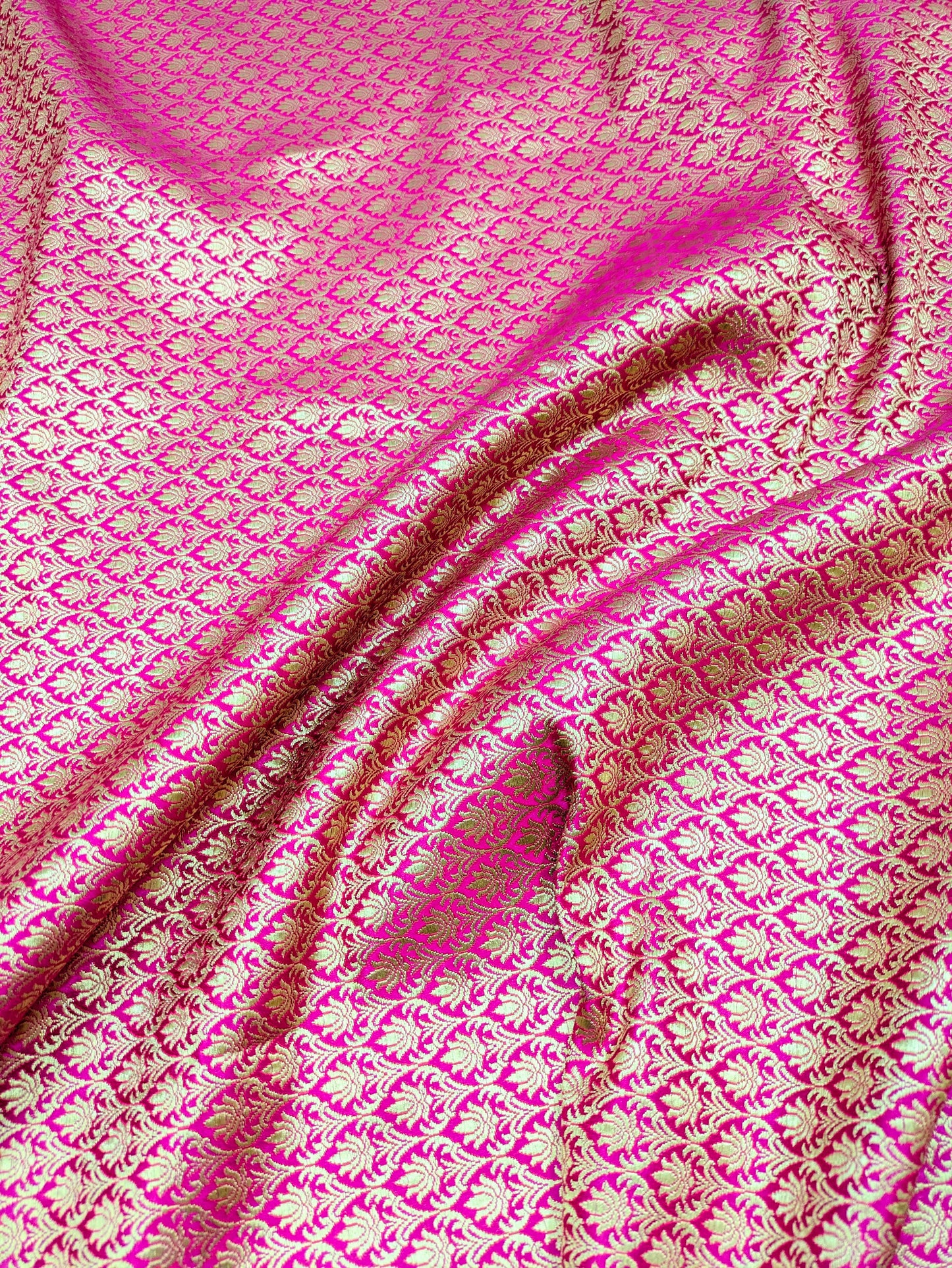 Indian Banarasi Brocade Fabric, Pink gold Wedding inspiration fabric, Wedding inspiration, Theatre costume, Renaissance fabric - NFAF214