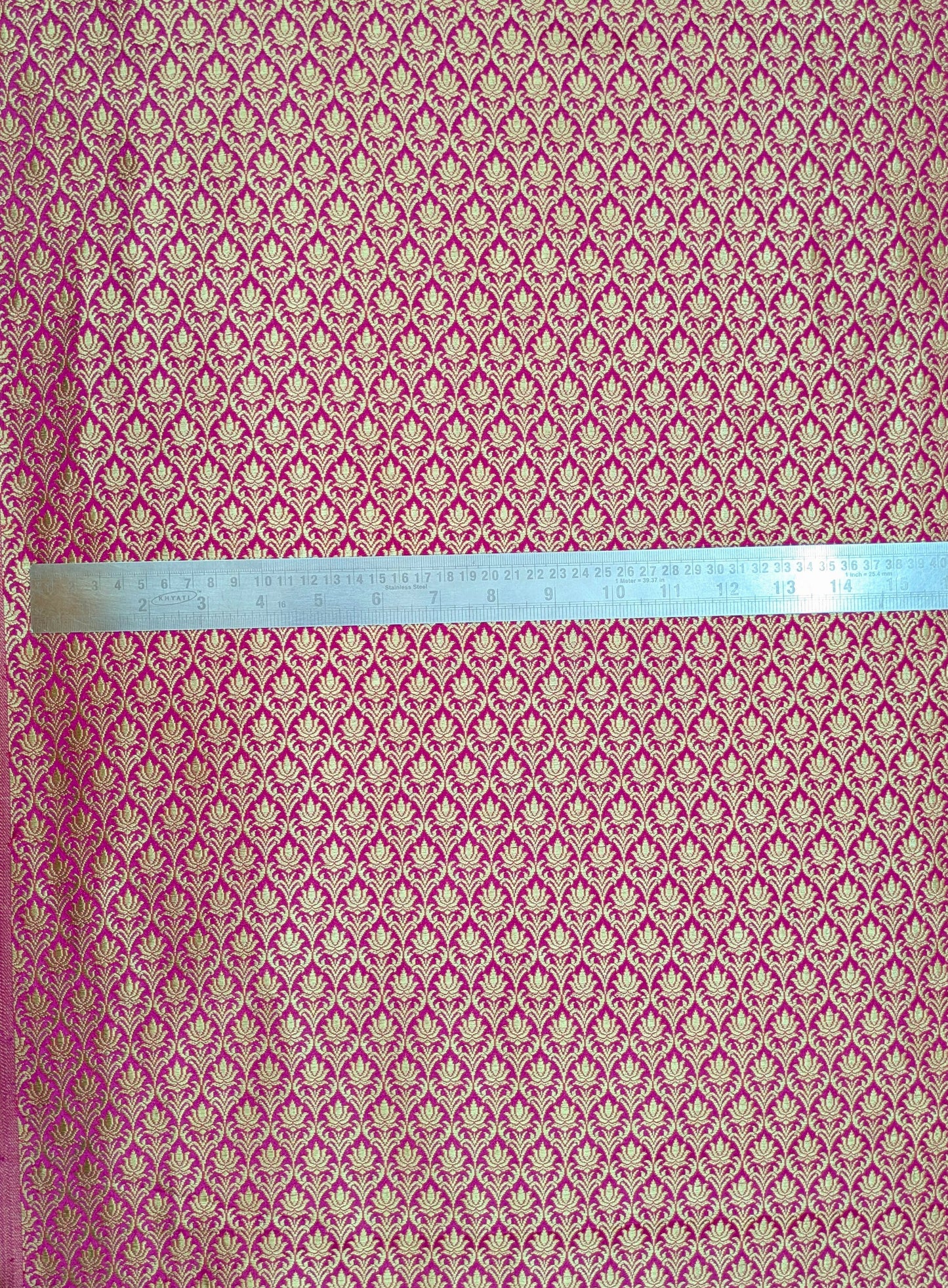 Indian Banarasi Brocade Fabric, Pink gold Wedding inspiration fabric, Wedding inspiration, Theatre costume, Renaissance fabric - NFAF214