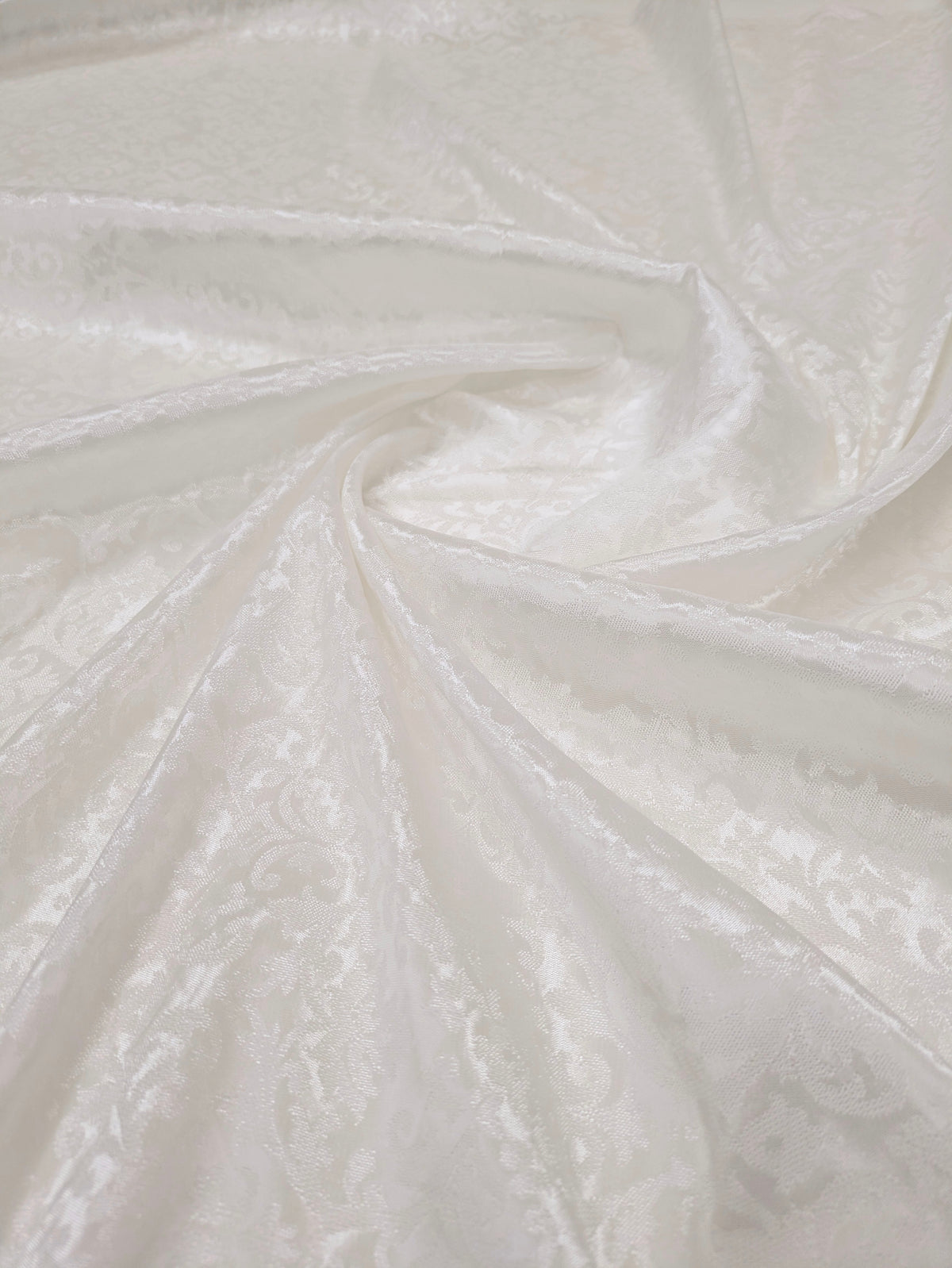 Damask Brocade Fabric White Jacquard brocade Wedding dress fabric Embossed Brocade fabric Bridal Dress Brocade Fabric by the yard - NFAF125