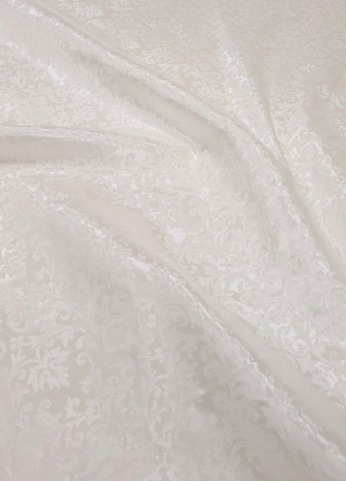 Damask Brocade Fabric White Jacquard brocade Wedding dress fabric Embossed Brocade fabric Bridal Dress Brocade Fabric by the yard - NFAF125