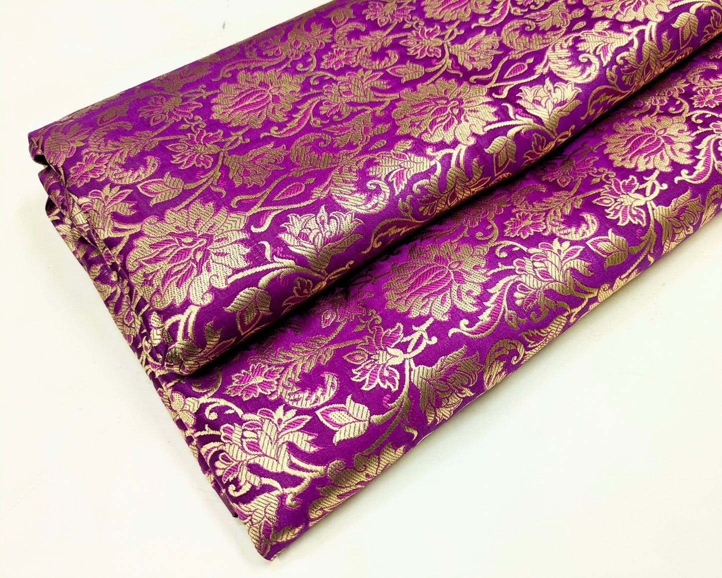 Purple Gold jacquard brocade fabric, Wedding dress, Historical fabric, Gothic fabric, Theatre costume, Brokat stoff, Home décor fabric - NFAF127
