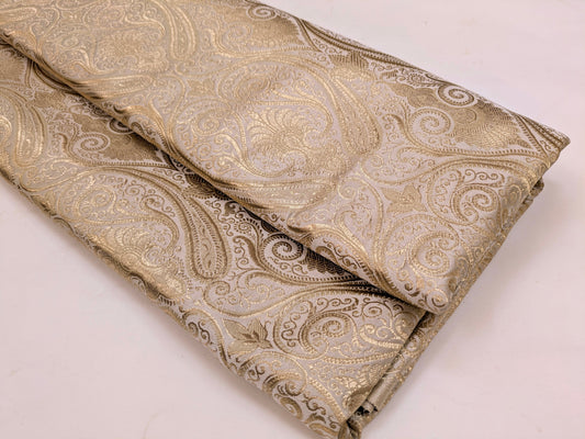 Beige gold damask jacquard brocade fabric, Home décor fabric, Theatre costume, Vintage textile, Renaissance fabric - NFAF139 (Copy)
