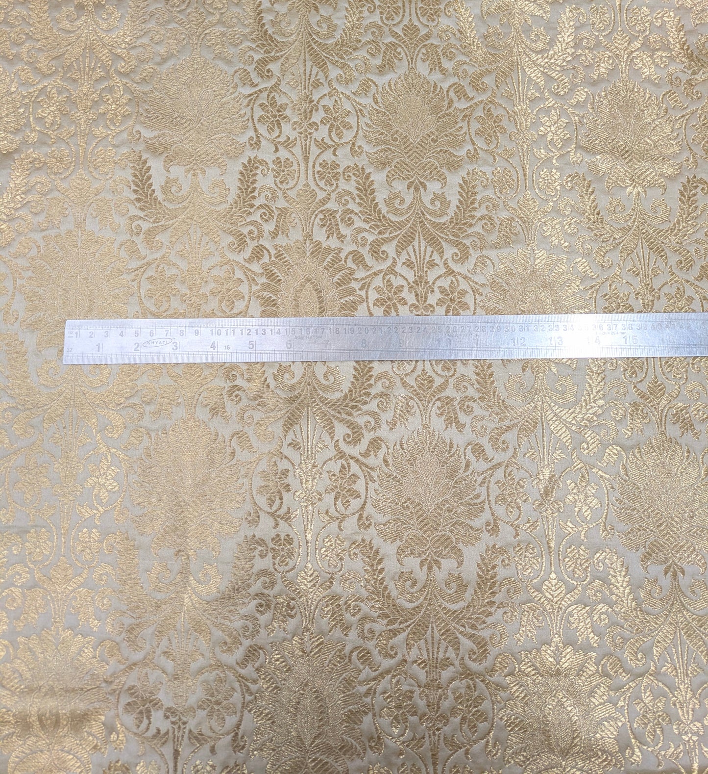 Ivory Gold Brocade fabric Jacquard fabric brocade fabric Wedding bridal dress fabric Festival clothing Home Decor fabric by the yard NFAF145