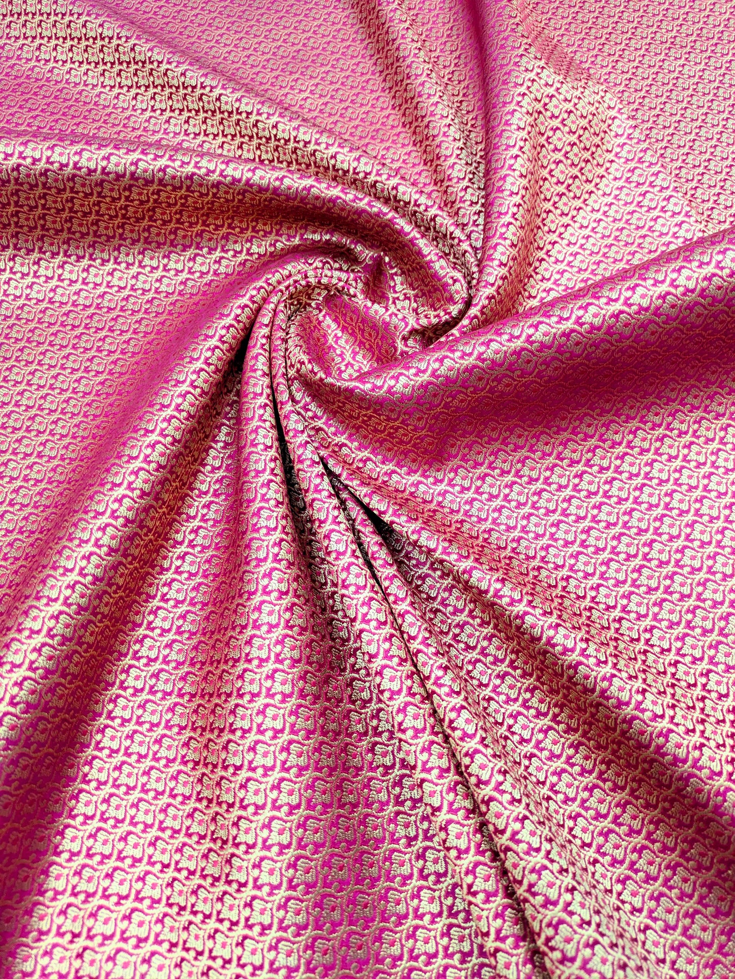 Brocade fabric Jacquard damask fabric Pink Gold brocade Wedding bridal Dress Designer fabric Silk Brocade Home Furnishing Fabric By the Yard NFAF154