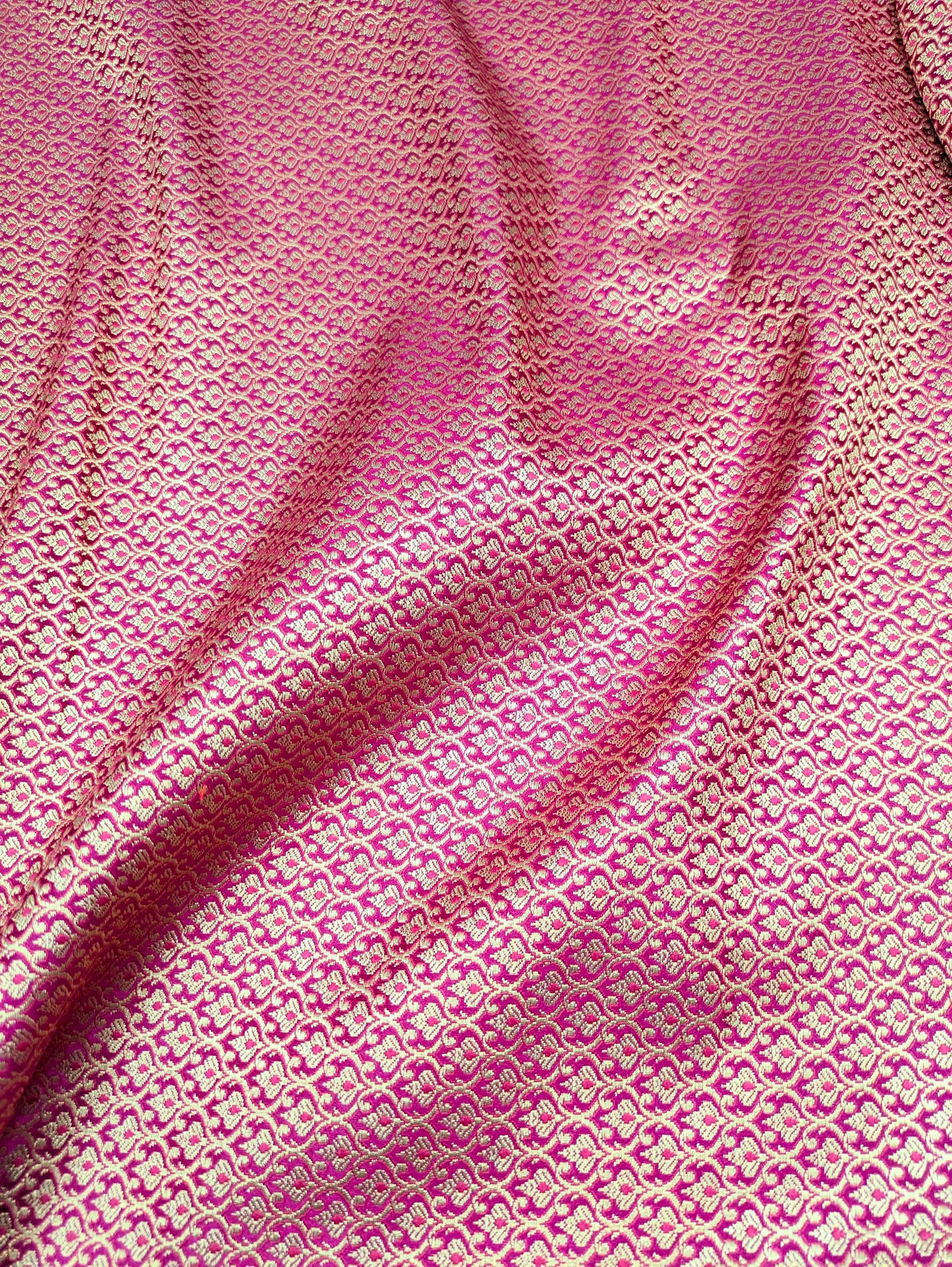 Brocade fabric Jacquard damask fabric Pink Gold brocade Wedding bridal Dress Designer fabric Silk Brocade Home Furnishing Fabric By the Yard NFAF154