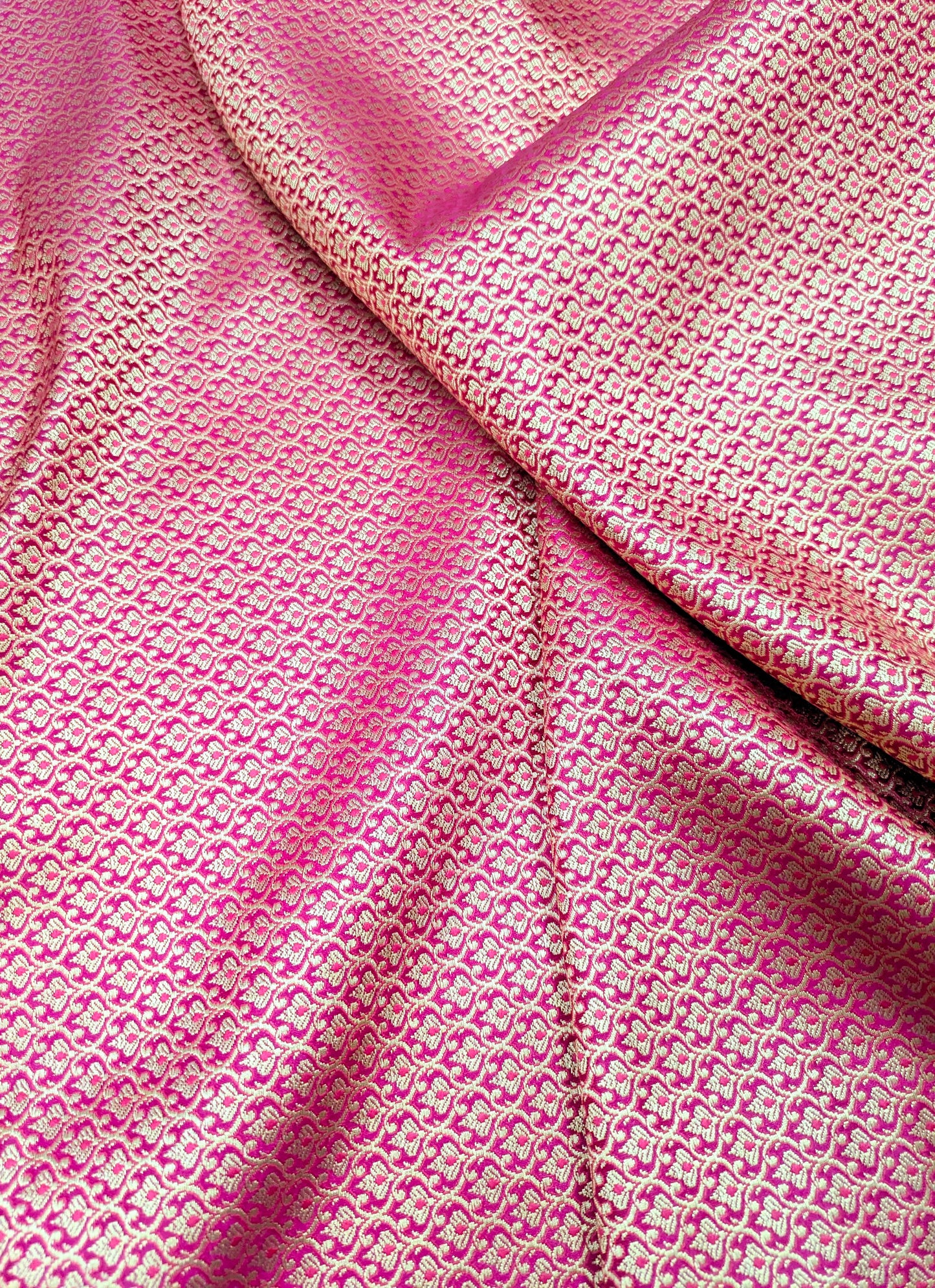 Brocade fabric Jacquard damask fabric Pink Gold brocade Wedding bridal Dress Designer fabric Silk Brocade Home Furnishing Fabric By the Yard NFAF154