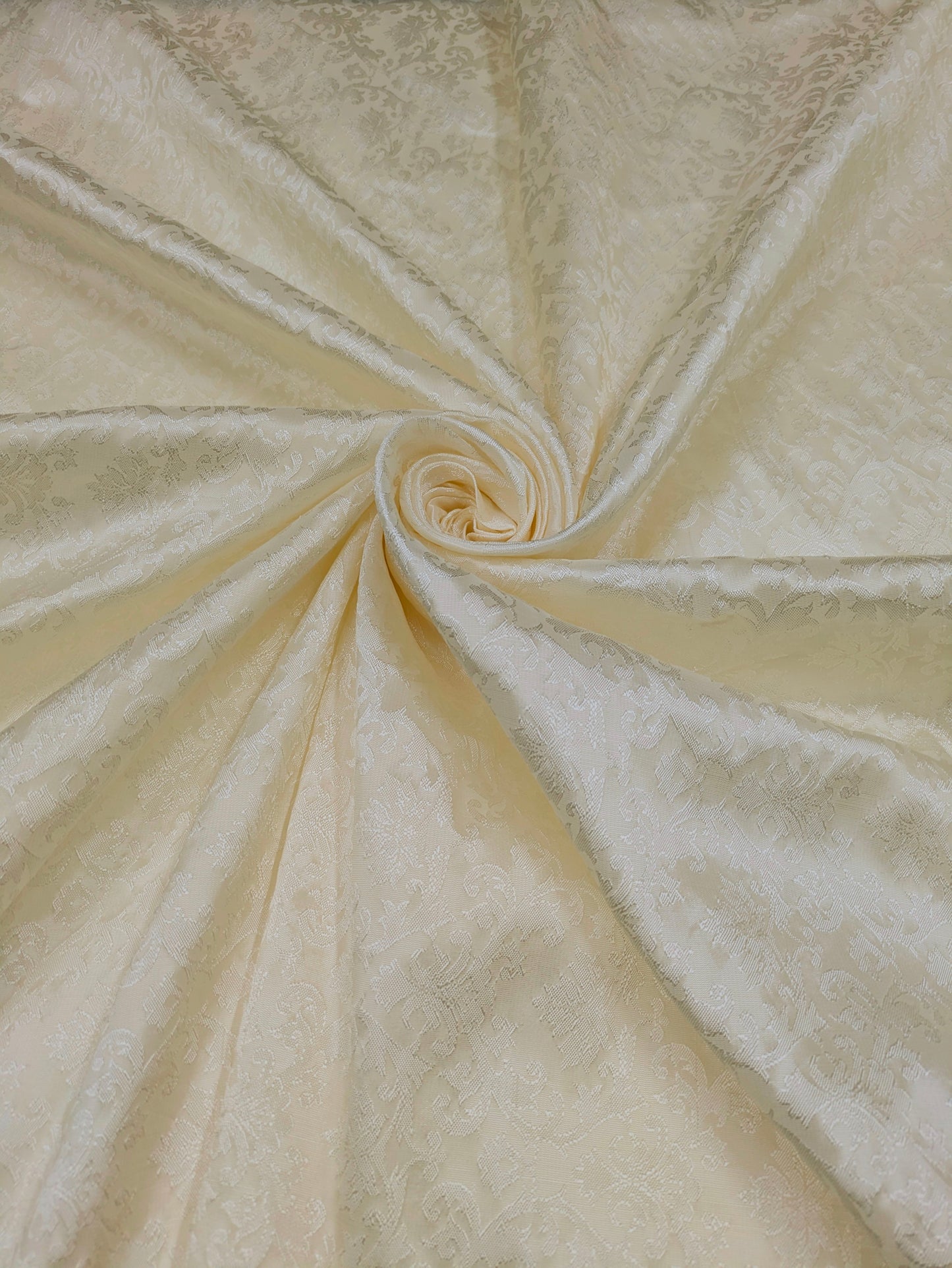 Damask Brocade Fabric Ivory Jacquard brocade Wedding dress fabric Embossed Brocade fabric Bridal Dress Brocade Fabric by the yard - NFAF160