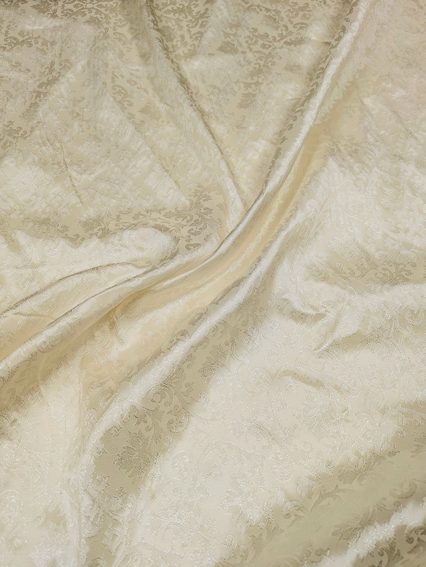 Damask Brocade Fabric Ivory Jacquard brocade Wedding dress fabric Embossed Brocade fabric Bridal Dress Brocade Fabric by the yard - NFAF160