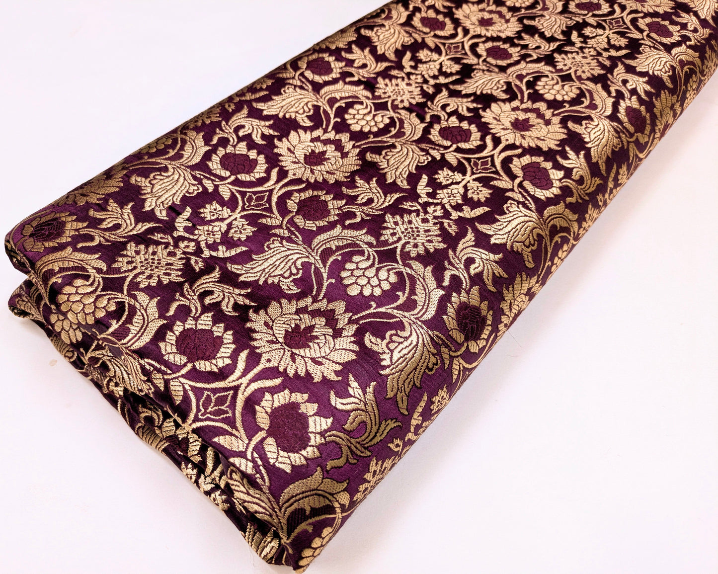 Brocade fabric Burgundy Gold Jacquard Damask Rayon Silk brocade Fabric Wedding Bridal High Grade Designer fabric by the yard Material NFAF22
