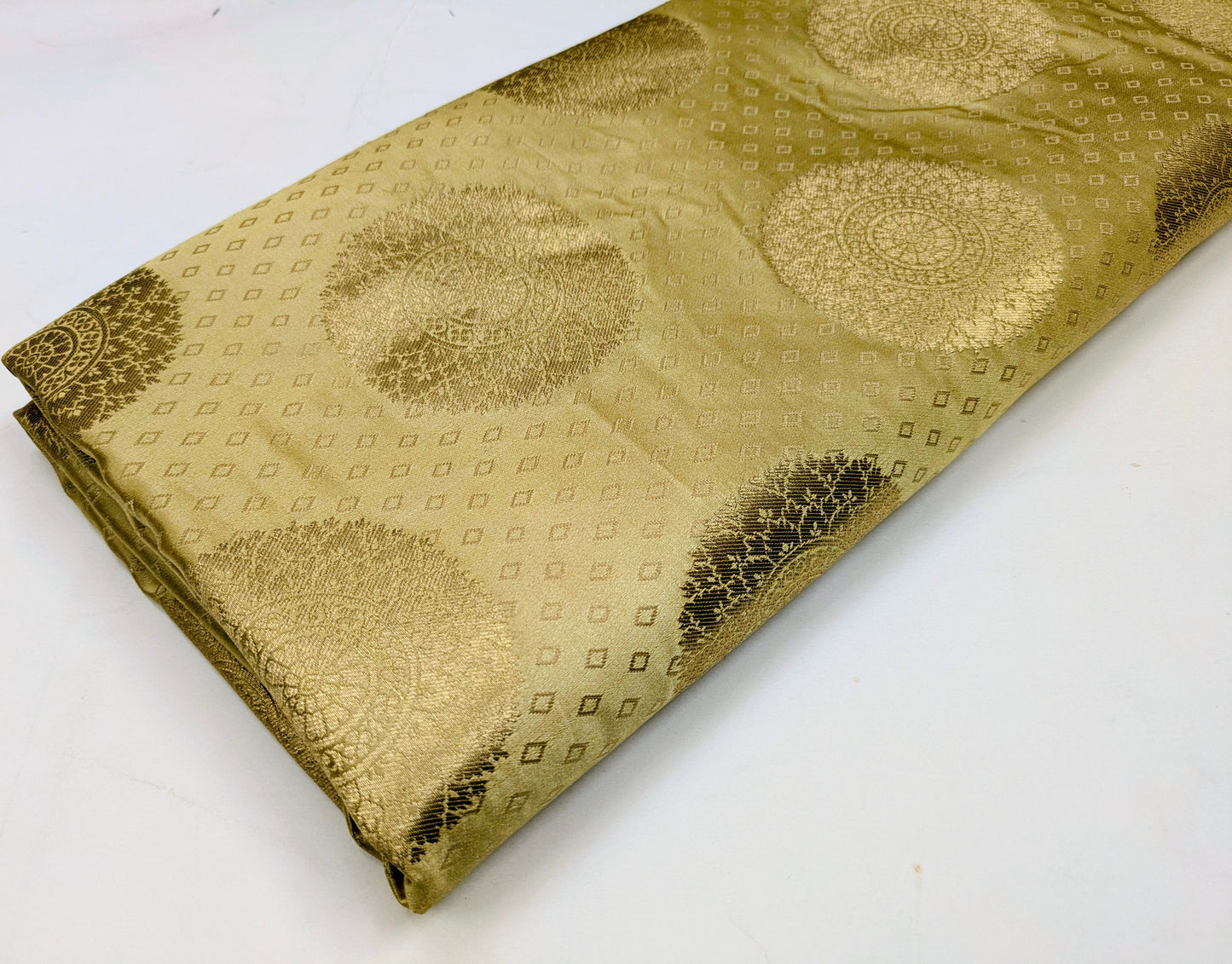 Brocade Fabric Jacquard Damask fabric Gold Floral brocade Wedding Bridal Dress Salwar Suit fabric Upholstery Home Decor Fabric by yard