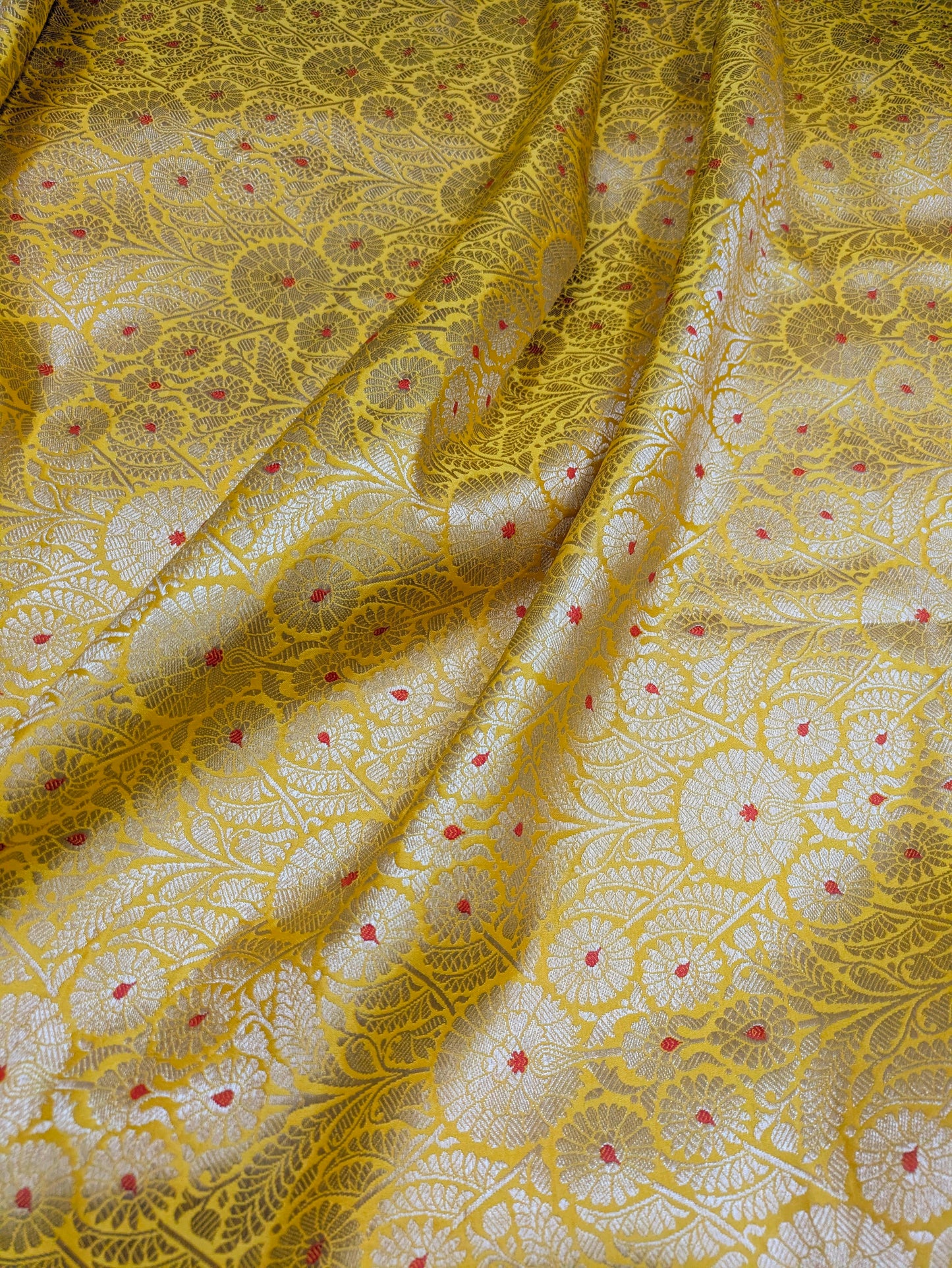 Brocade fabric Yellow Gold Jacquard fabric Luxury Wedding bridal dress fabric Upholstery Brocade Fabric home decor fabric by the yard