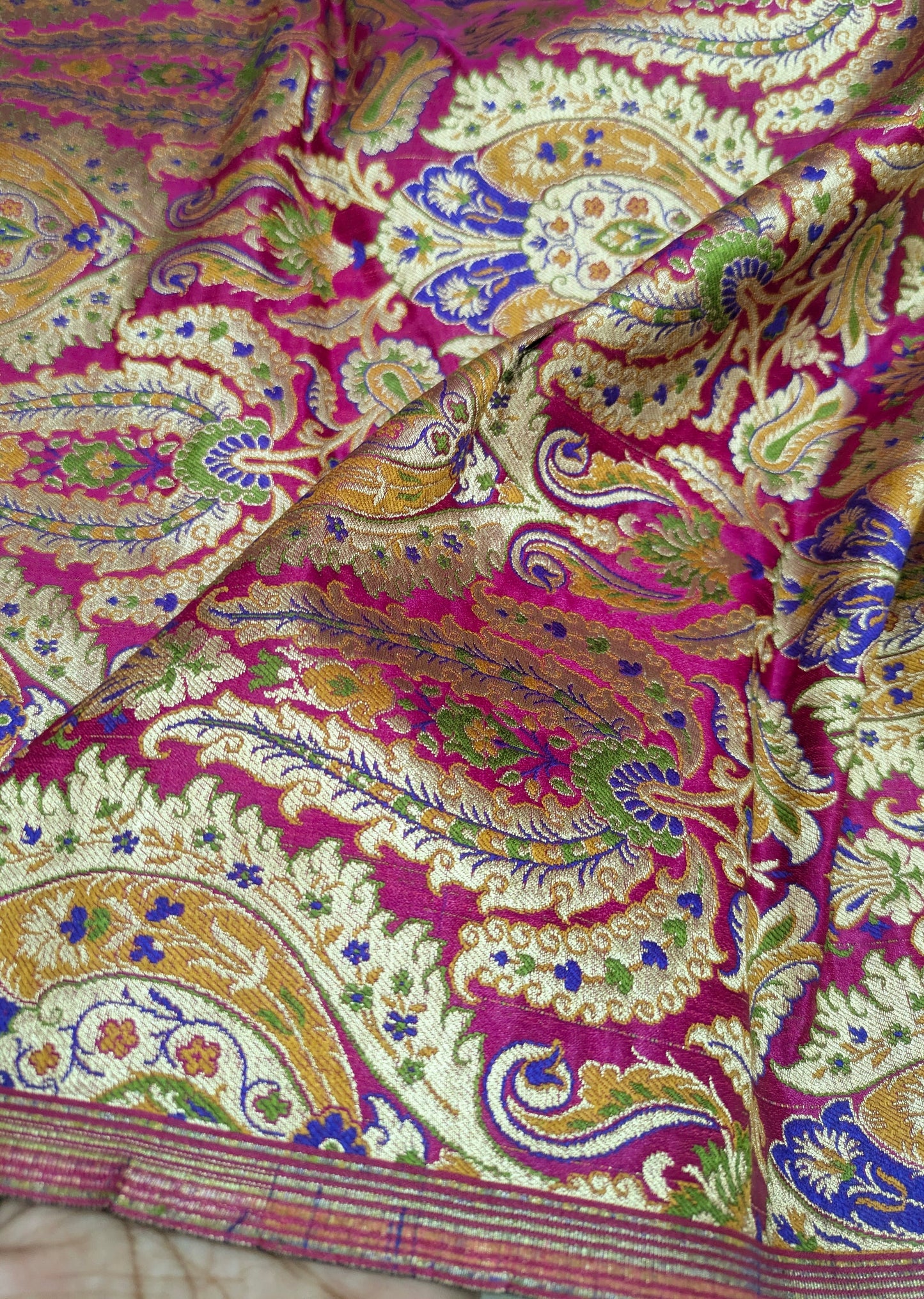 Indian brocade fabric Pink Gold brocade Dress fabric Luxurious brocade High quality brocade Rayon silk brocade Saree fabric by the yard