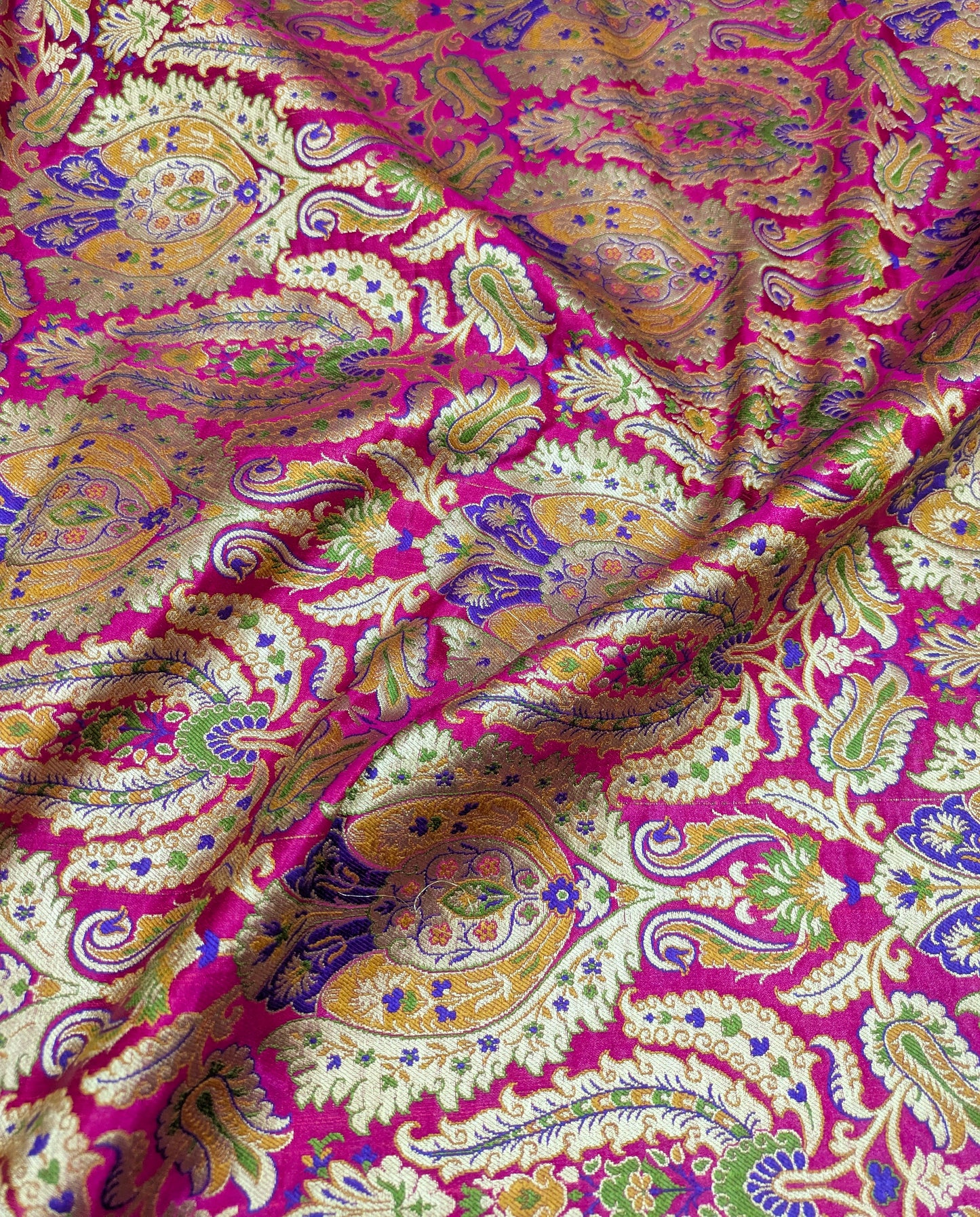 Indian brocade fabric Pink Gold brocade Dress fabric Luxurious brocade High quality brocade Rayon silk brocade Saree fabric by the yard