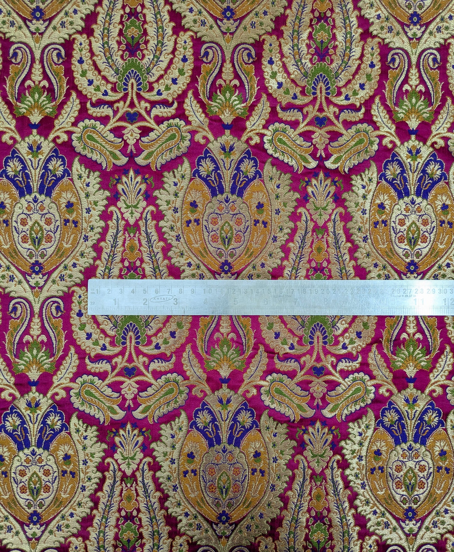 Indian brocade fabric Pink Gold brocade Dress fabric Luxurious brocade High quality brocade Rayon silk brocade Saree fabric by the yard
