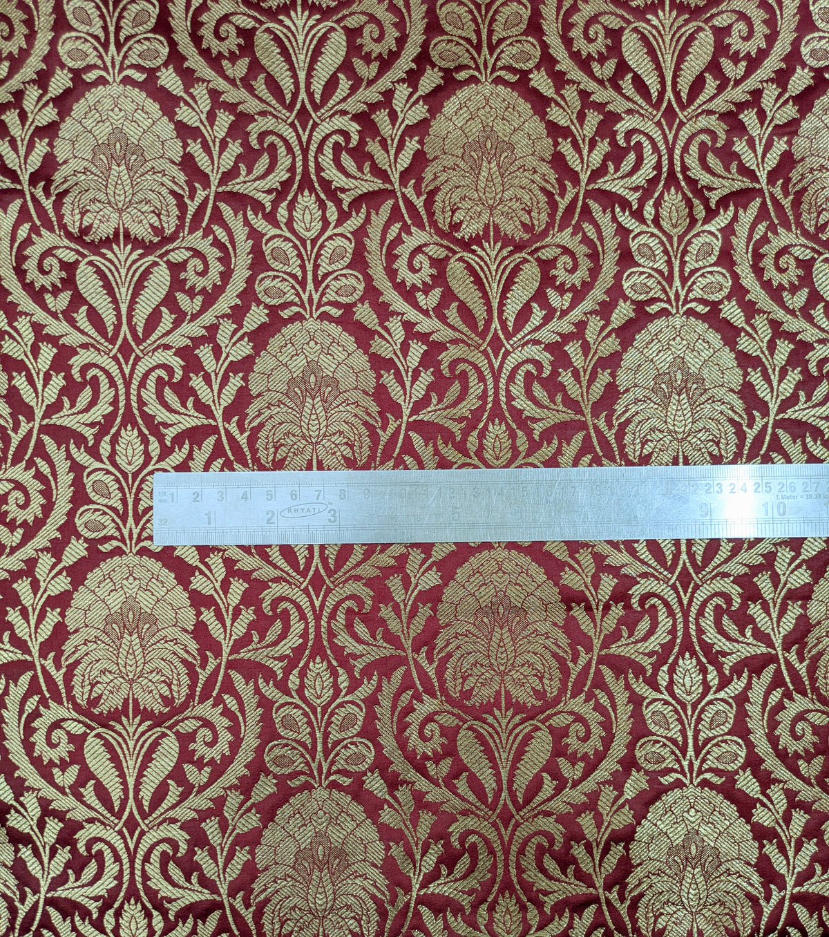 Red Gold Jacquard Brocade Fabric Wedding Bridal Dress fabric Brocart tissu Upholstery Decor Brocade Fabric by the yard/meter - NFAF416