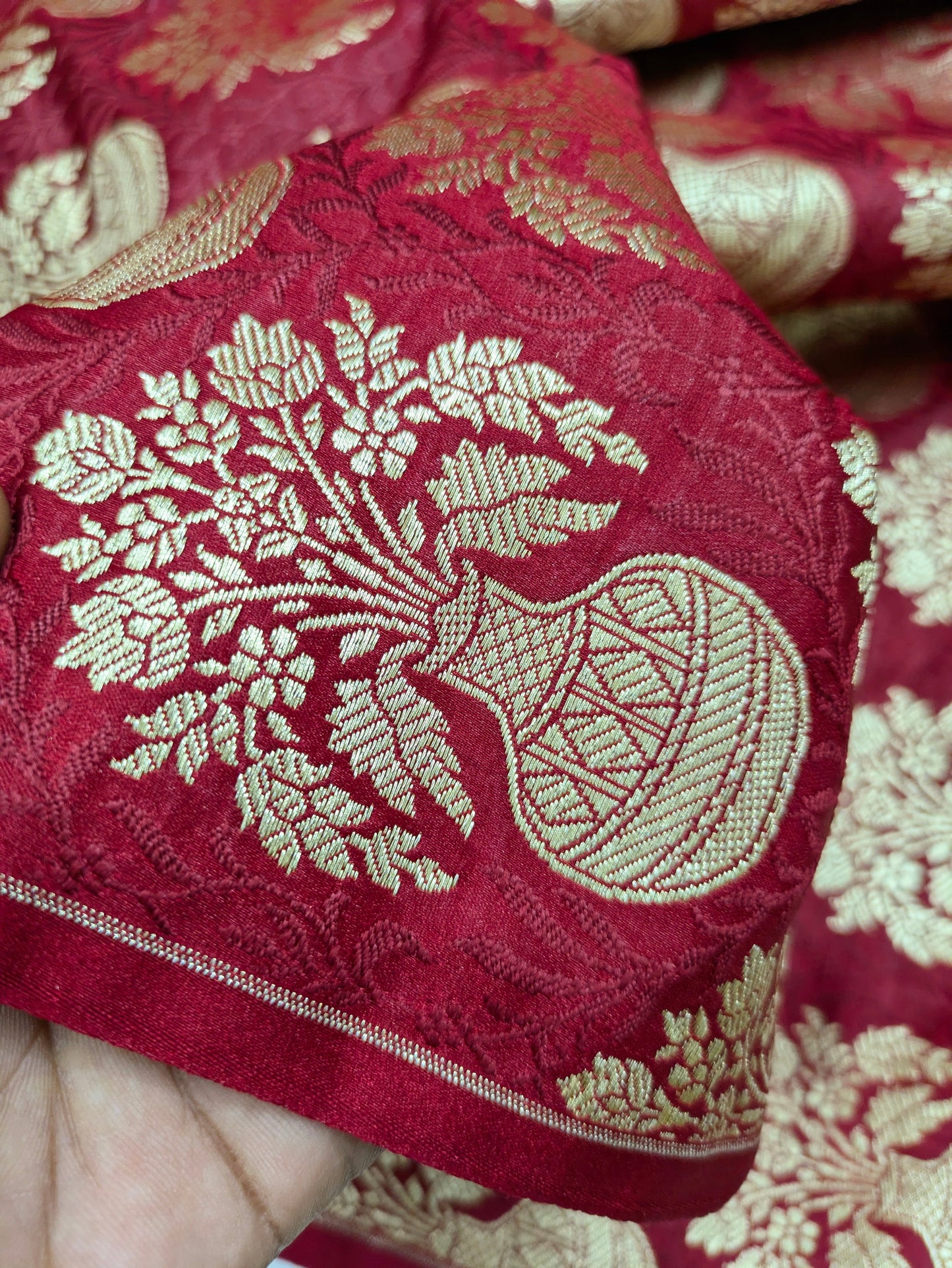 Jacquard Brocade Fabric Satin Silk Wedding Bridal Dress Brokat Tissu Designer Fabric Drapery Brocade Fabric by the yard/ meter - NFAF437