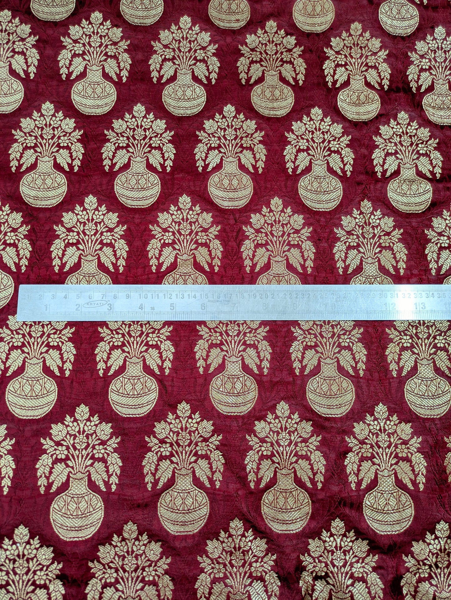 Jacquard Brocade Fabric Satin Silk Wedding Bridal Dress Brokat Tissu Designer Fabric Drapery Brocade Fabric by the yard/ meter - NFAF437
