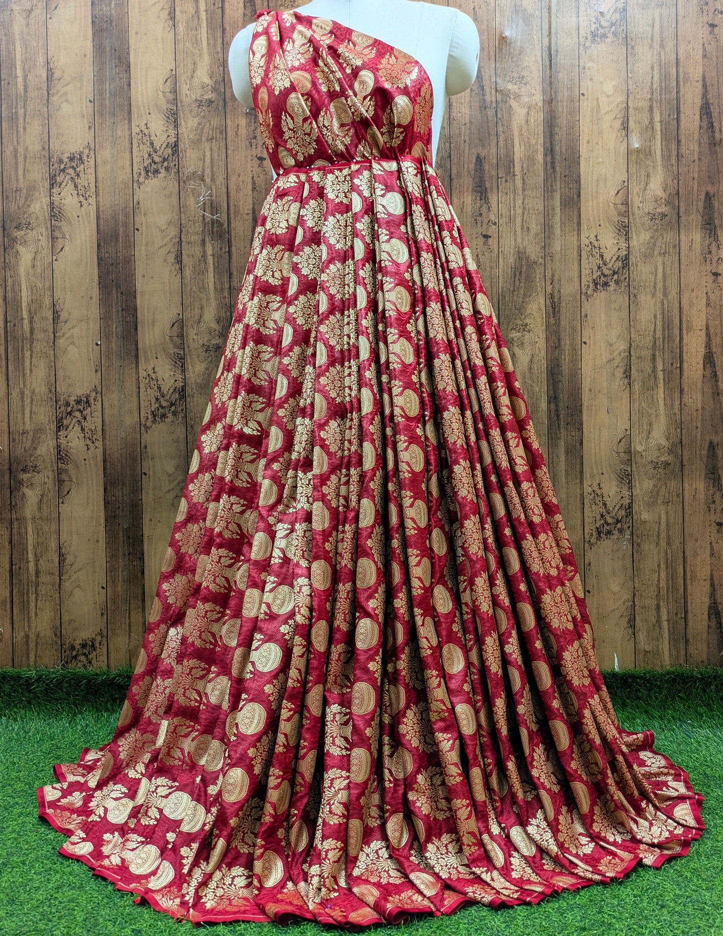 Jacquard Brocade Fabric Satin Silk Wedding Bridal Dress Brokat Tissu Designer Fabric Drapery Brocade Fabric by the yard/ meter - NFAF437
