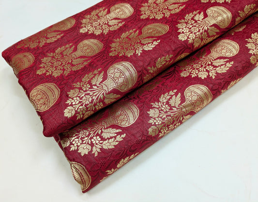 Jacquard Brocade Fabric Satin Silk Wedding Bridal Dress Brokat Tissu Designer Fabric Drapery Brocade Fabric by the yard/ meter - NFAF437
